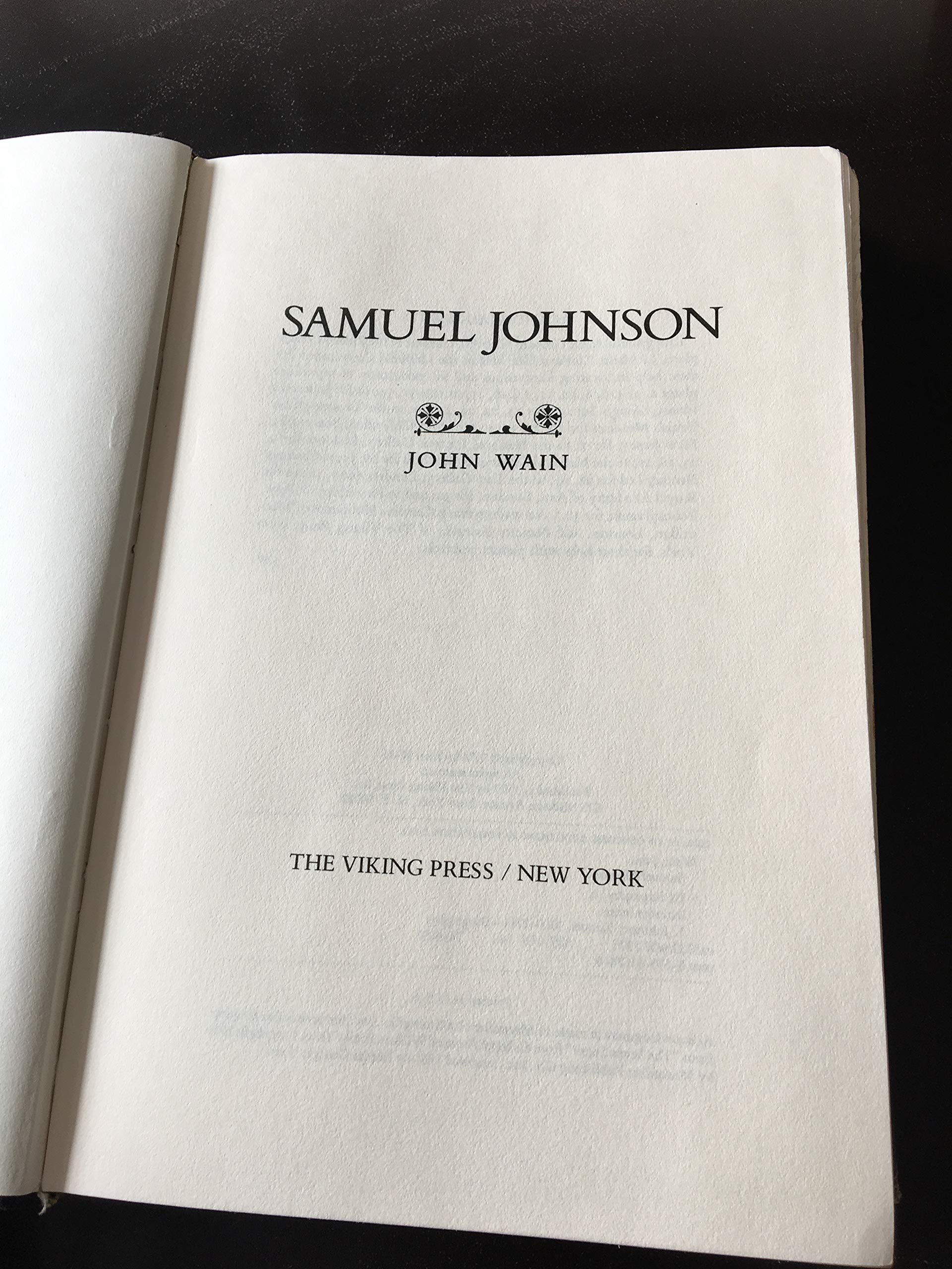 Samuel Johnson: A biography used book depot