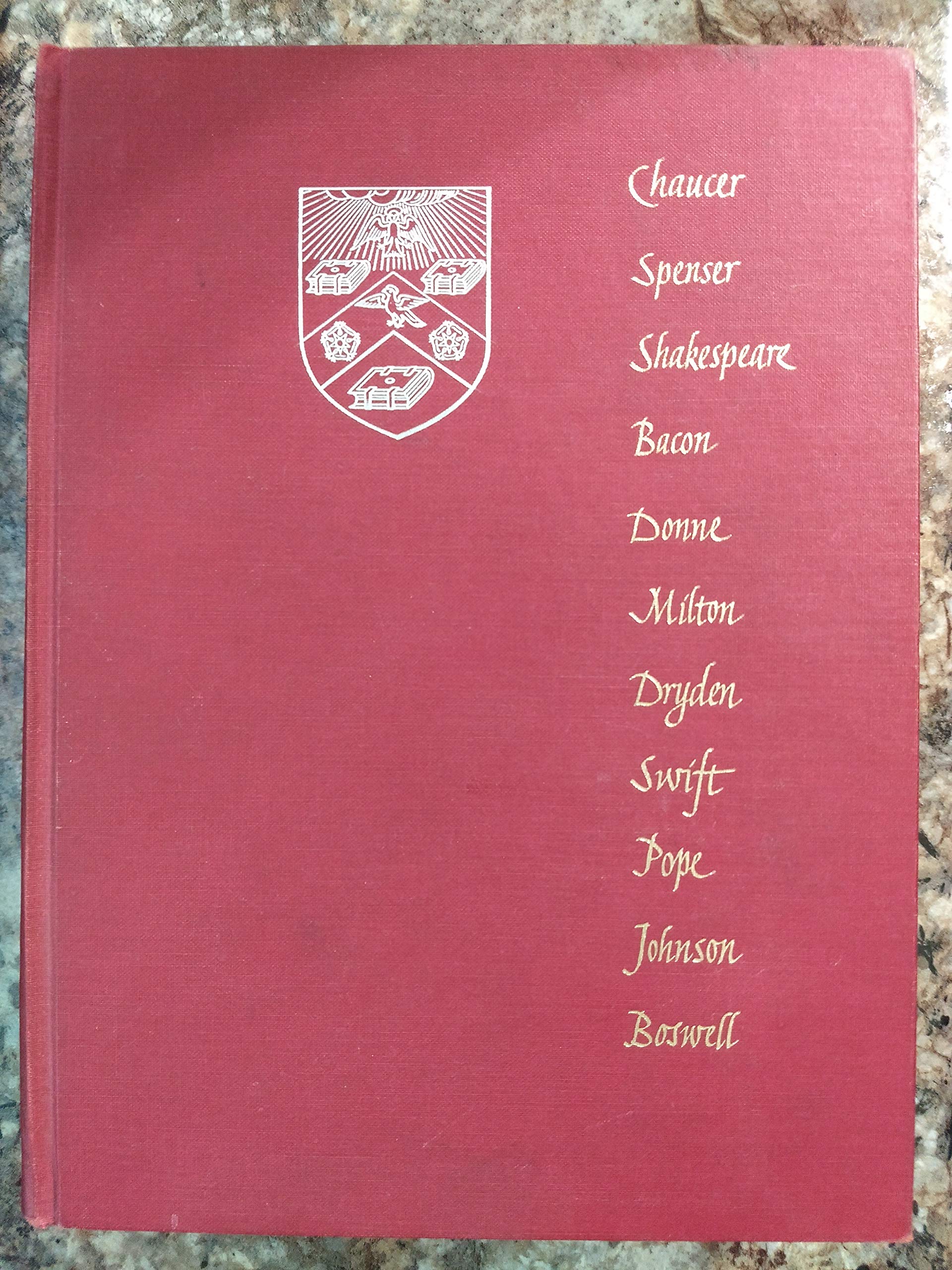 Major British Writers I, Chaucer, Spenser, Shakespeare, Bacon, Donne, Milton, Dryden, Swift, Pope, Johnson, Boswell (Volume I) used book depot