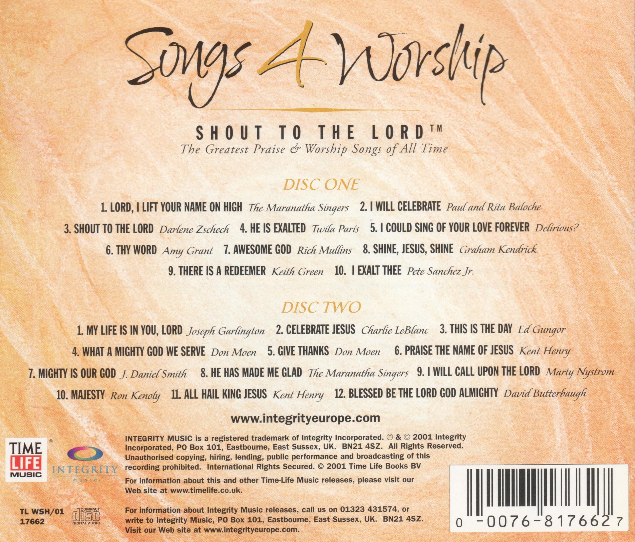 Songs 4 Worship: Shout To The Lord: The Greatest Praise & Worship Songs of All Time used book depot