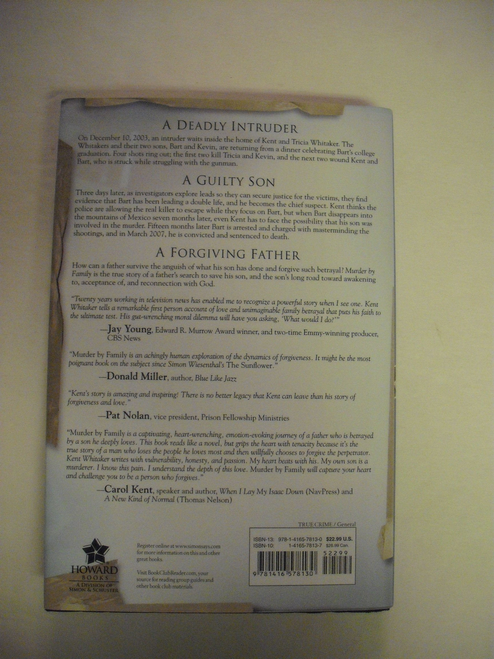 Murder by Family: The Incredible True Story of a Son's Treachery and a Father's Forgiveness used book depot