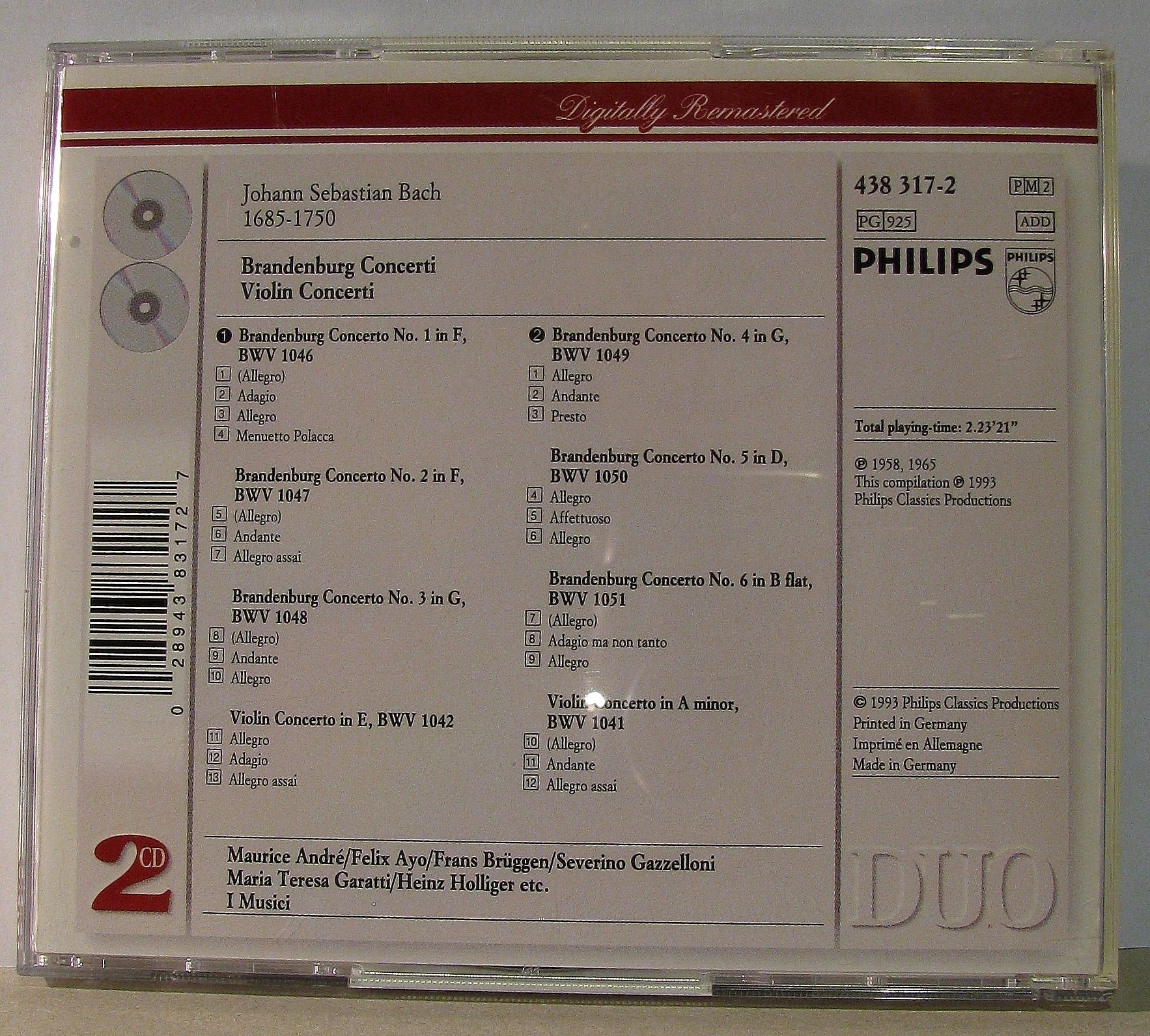 Bach: Brandenburg Concerti 1-6 used book depot