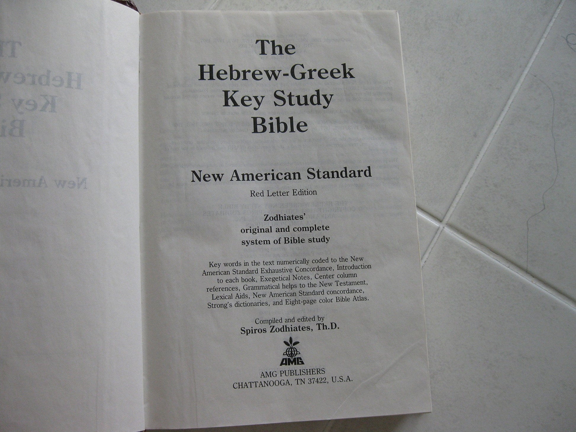 Hebrew-Greek Key Word Study Bible: New American Standard Bible used book depot