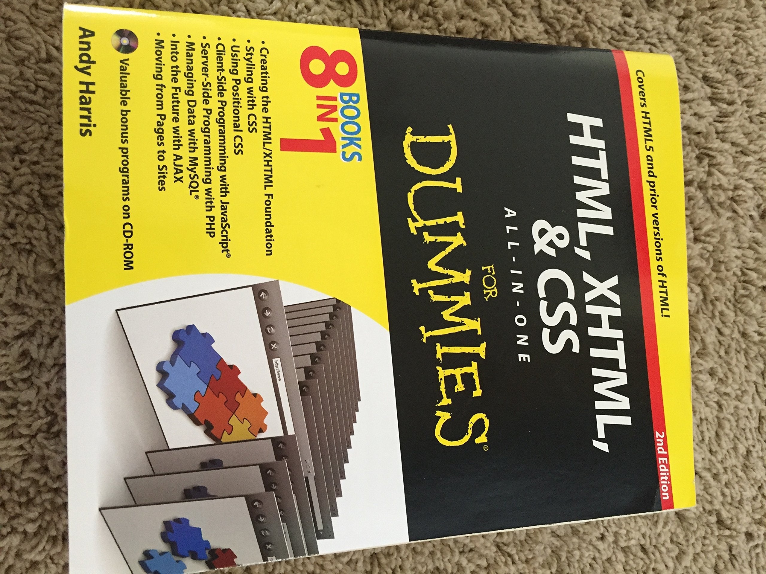 HTML, XHTML and CSS All-In-One For Dummies used book depot