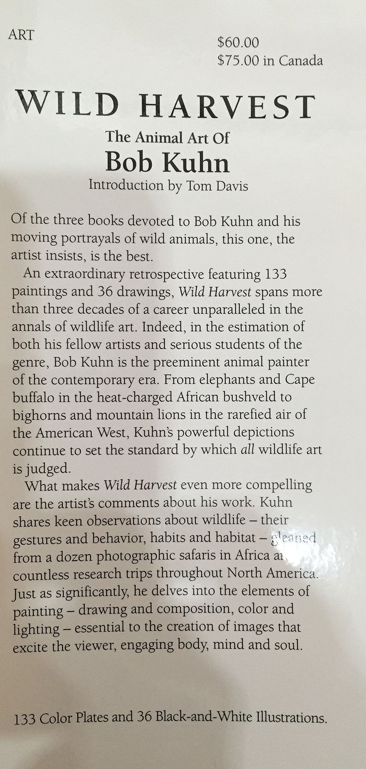 Wild Harvest: The Animal Art of Bob Kuhn used book depot