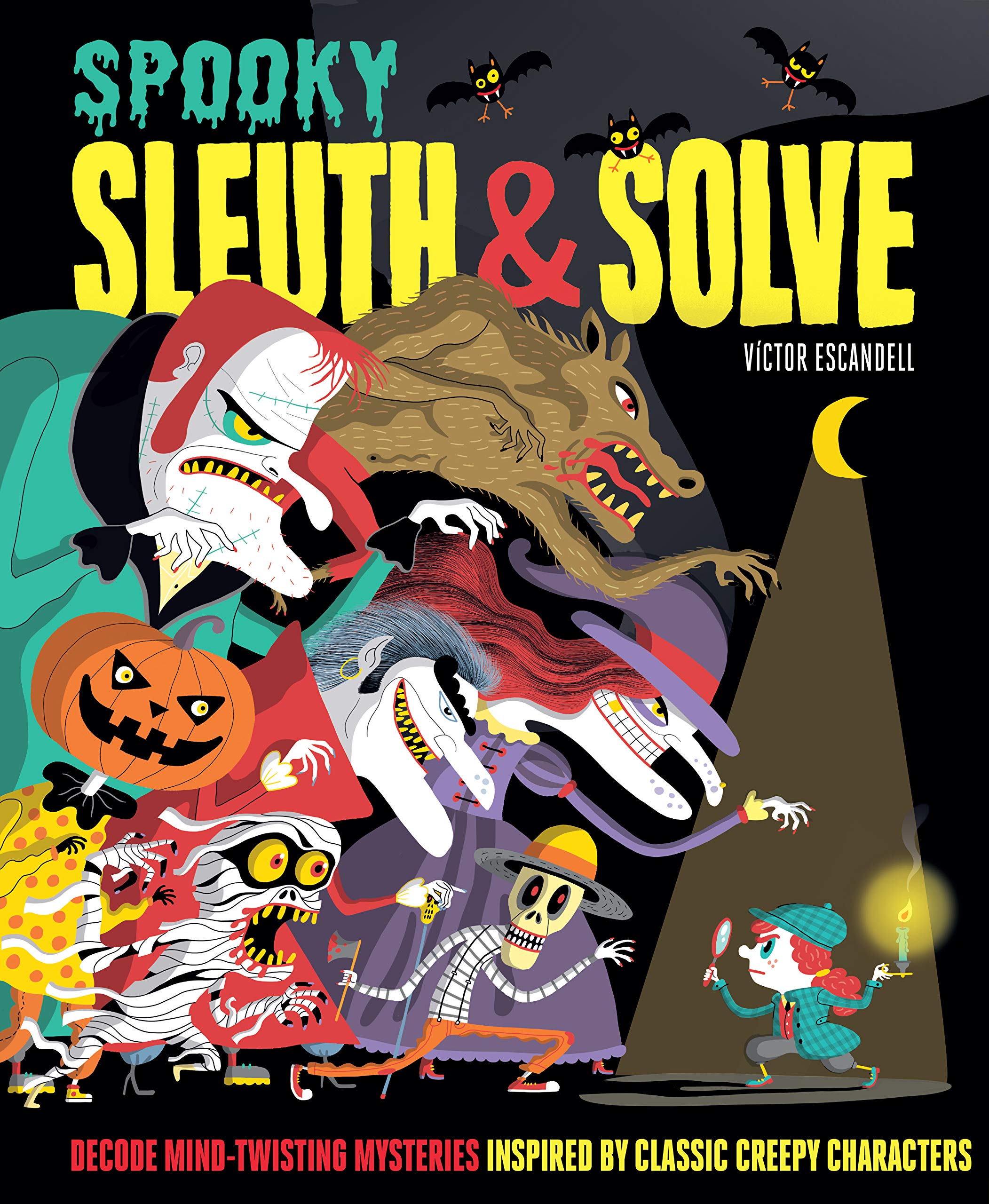 Sleuth & Solve: Spooky: Decode Mind-Twisting Mysteries Inspired by Classic Creepy Characters used book depot