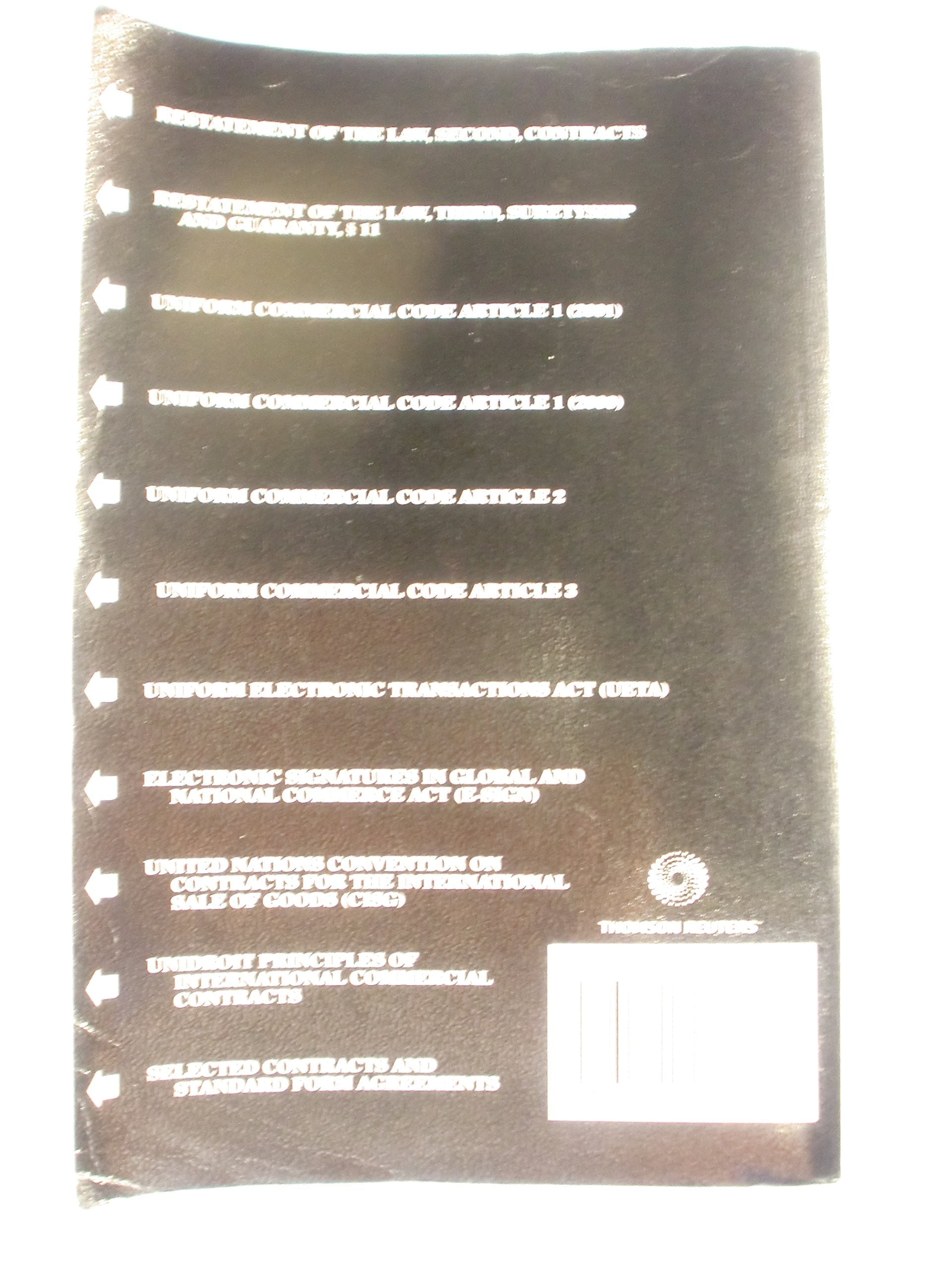 Selections for Contracts: Uniform Commercial Code, Restatement (Selected Statutes) used book depot