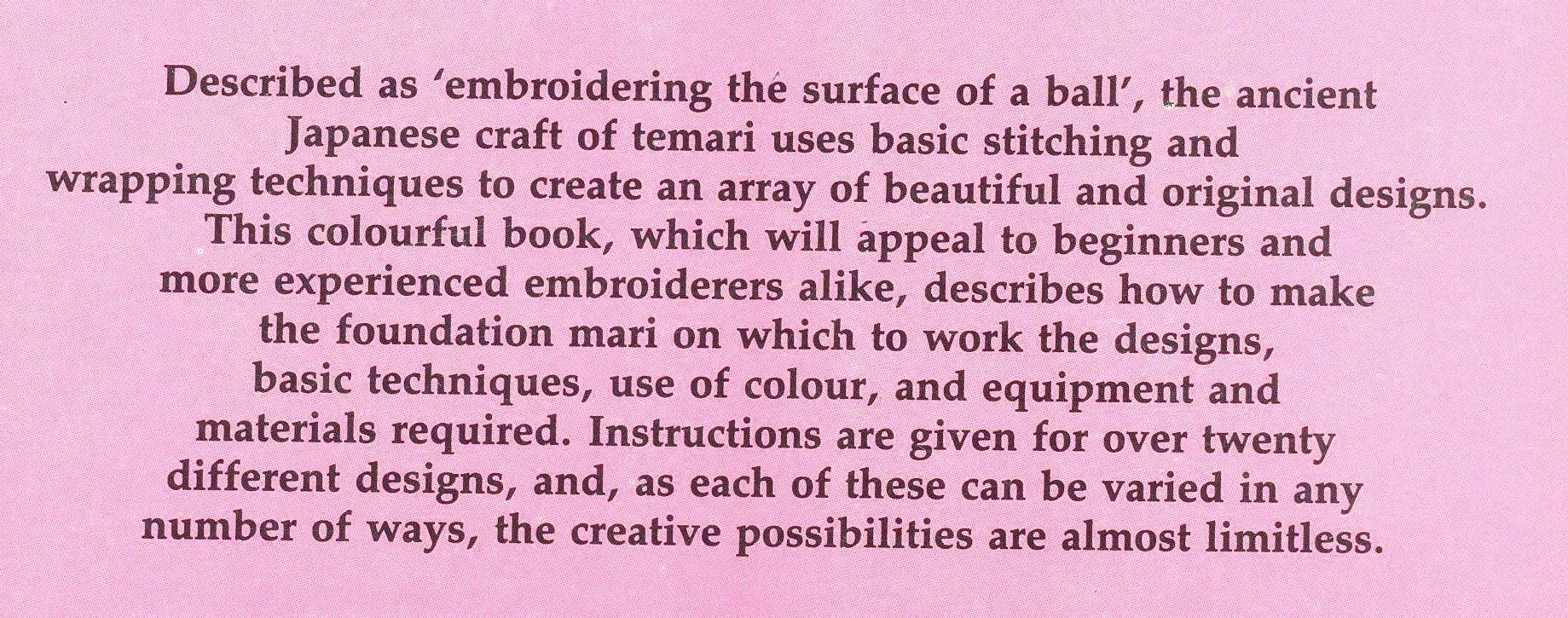 The Craft of Temari used book depot