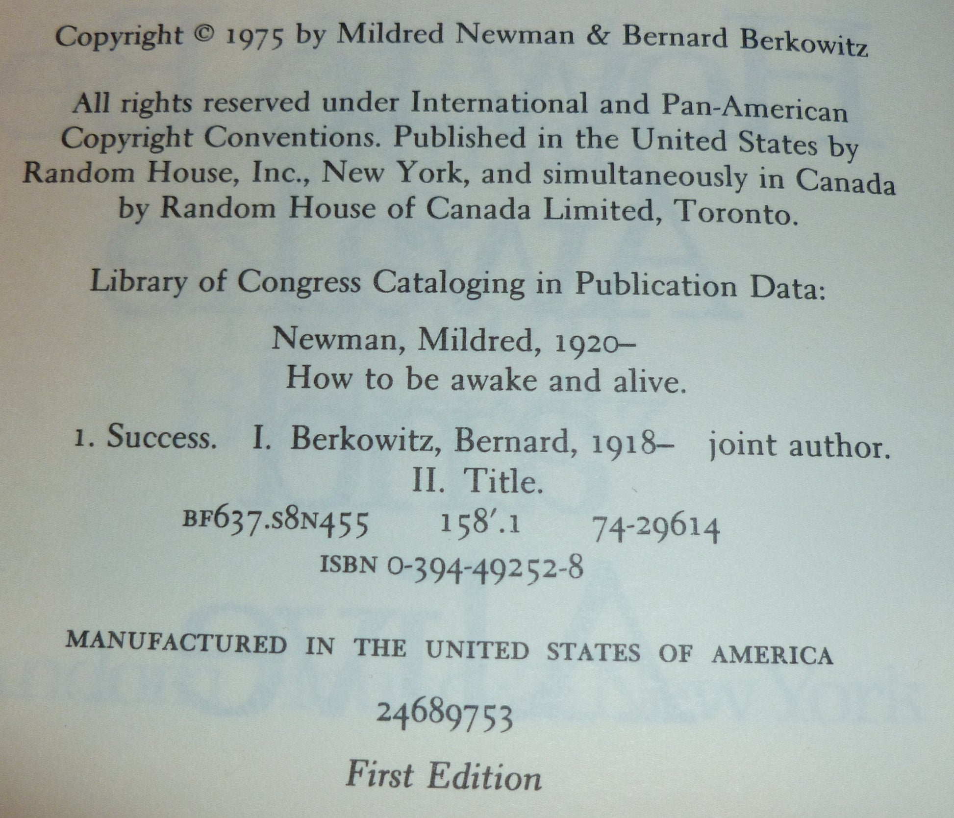 How to Be Awake and Alive used book depot