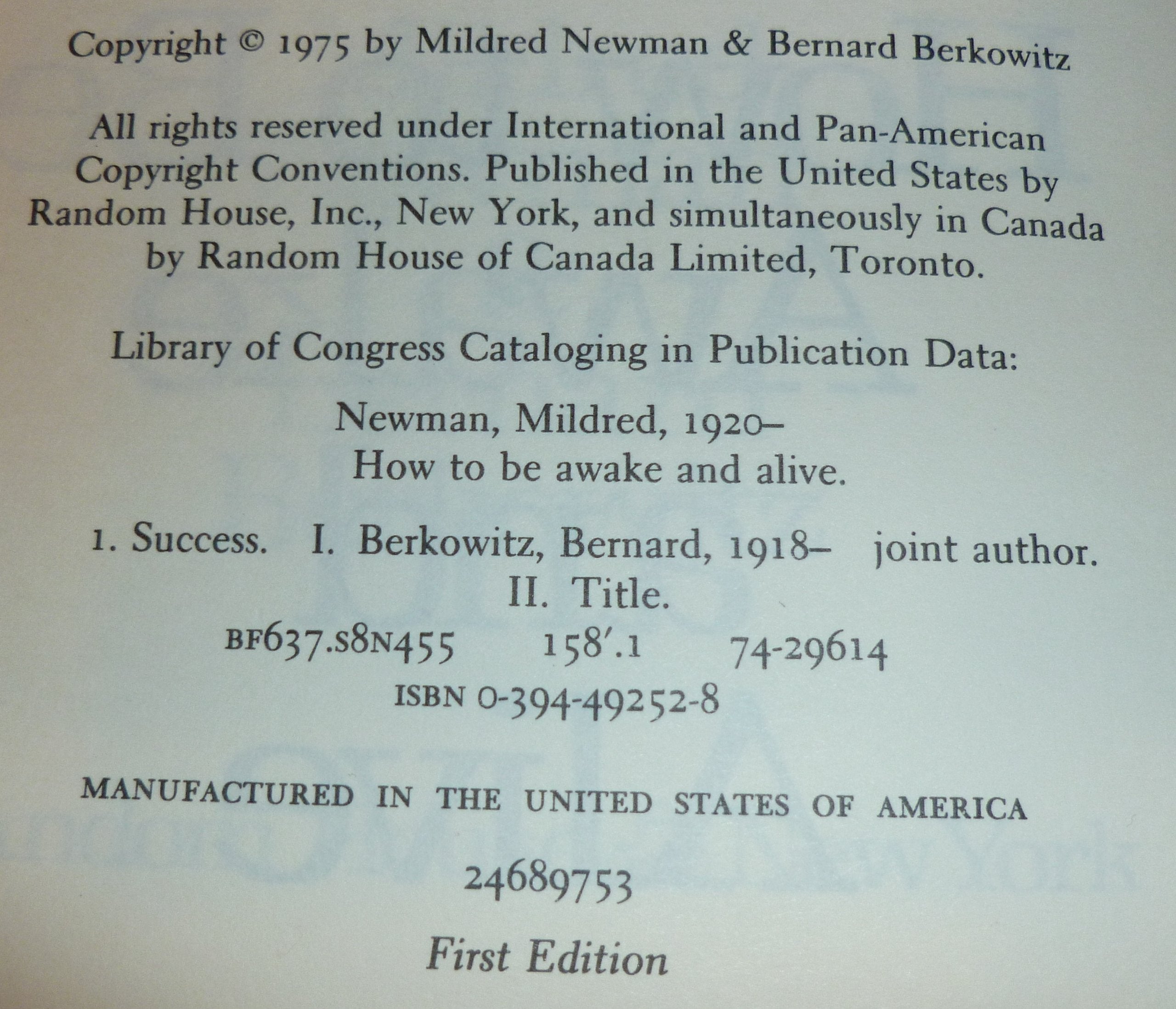 How to Be Awake and Alive used book depot