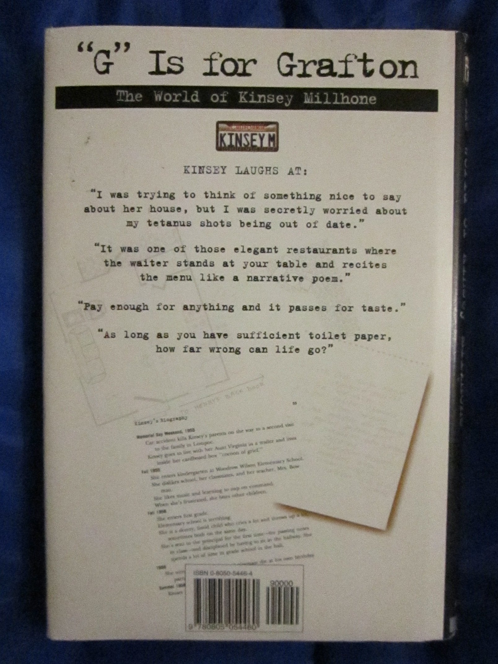 'G' Is for Grafton : The World of Kinsey Millhone used book depot