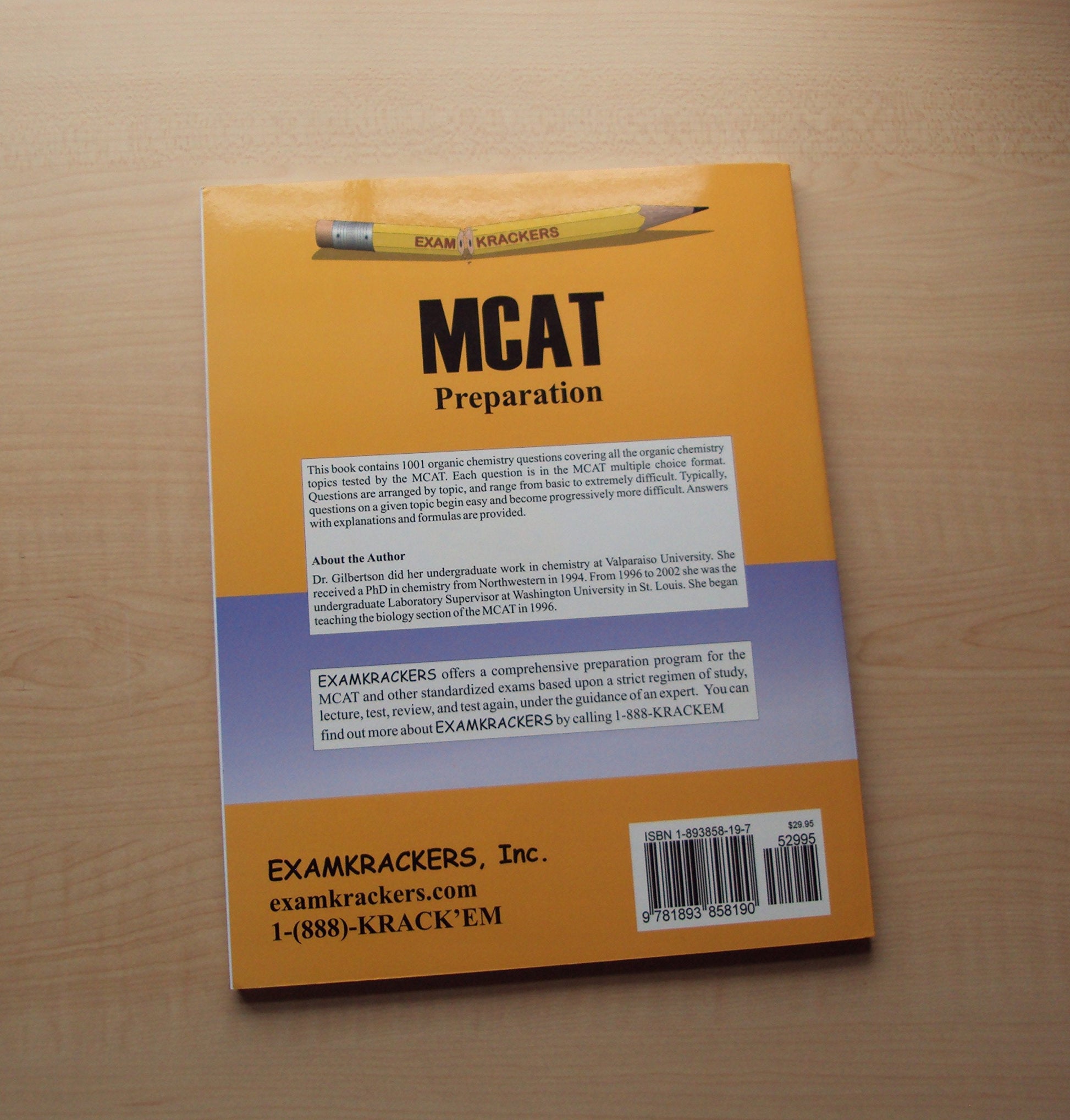 Examkrackers: 1001 Questions in MCAT, Organic Chemistry used book depot