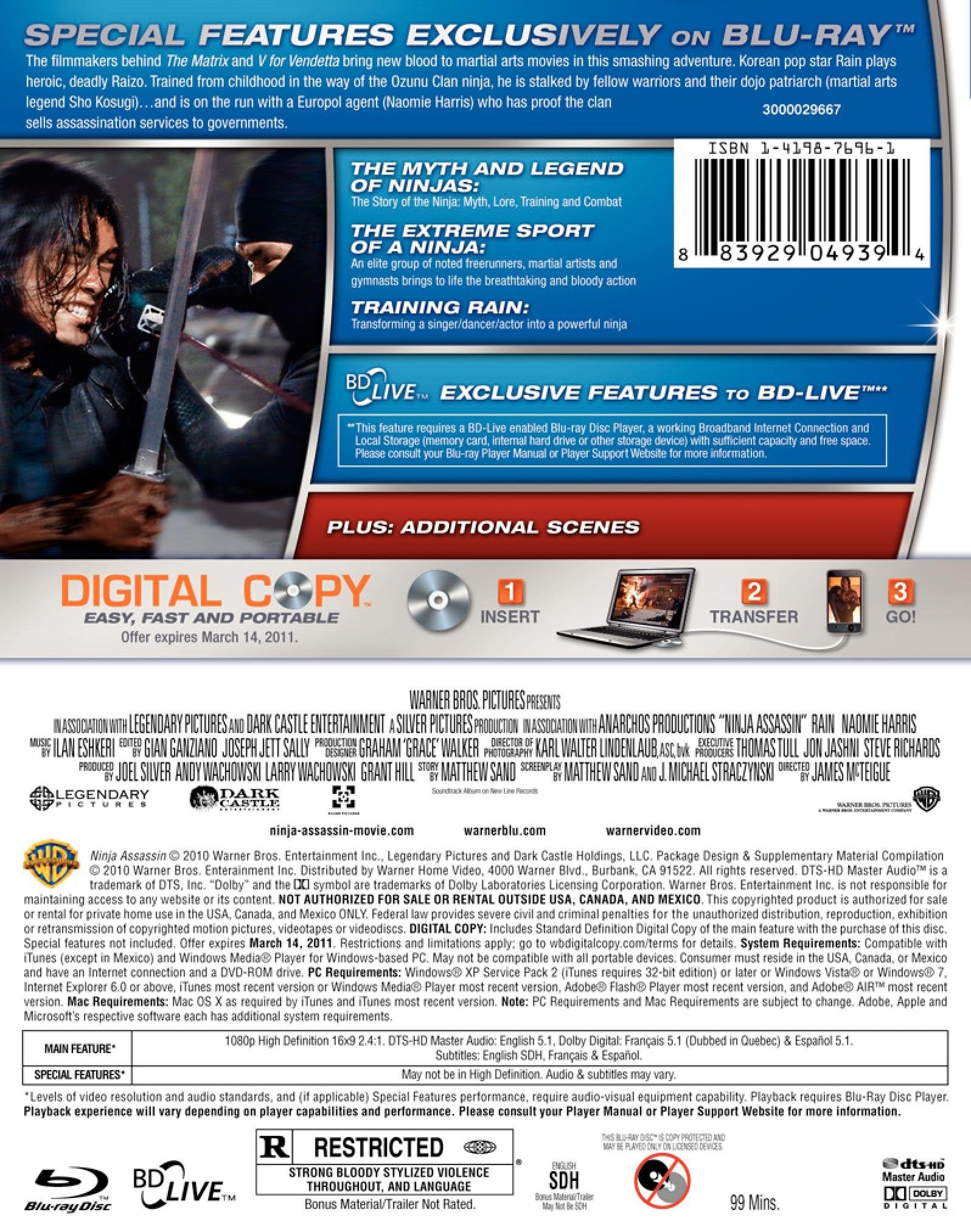 Ninja Assassin [Blu-ray] used book depot