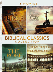 Biblical Classics Quadruple Feature: The Bible In The Beginning / The Greatest Story Ever Told / The Robe / Demetrius and the Gladiators used book depot