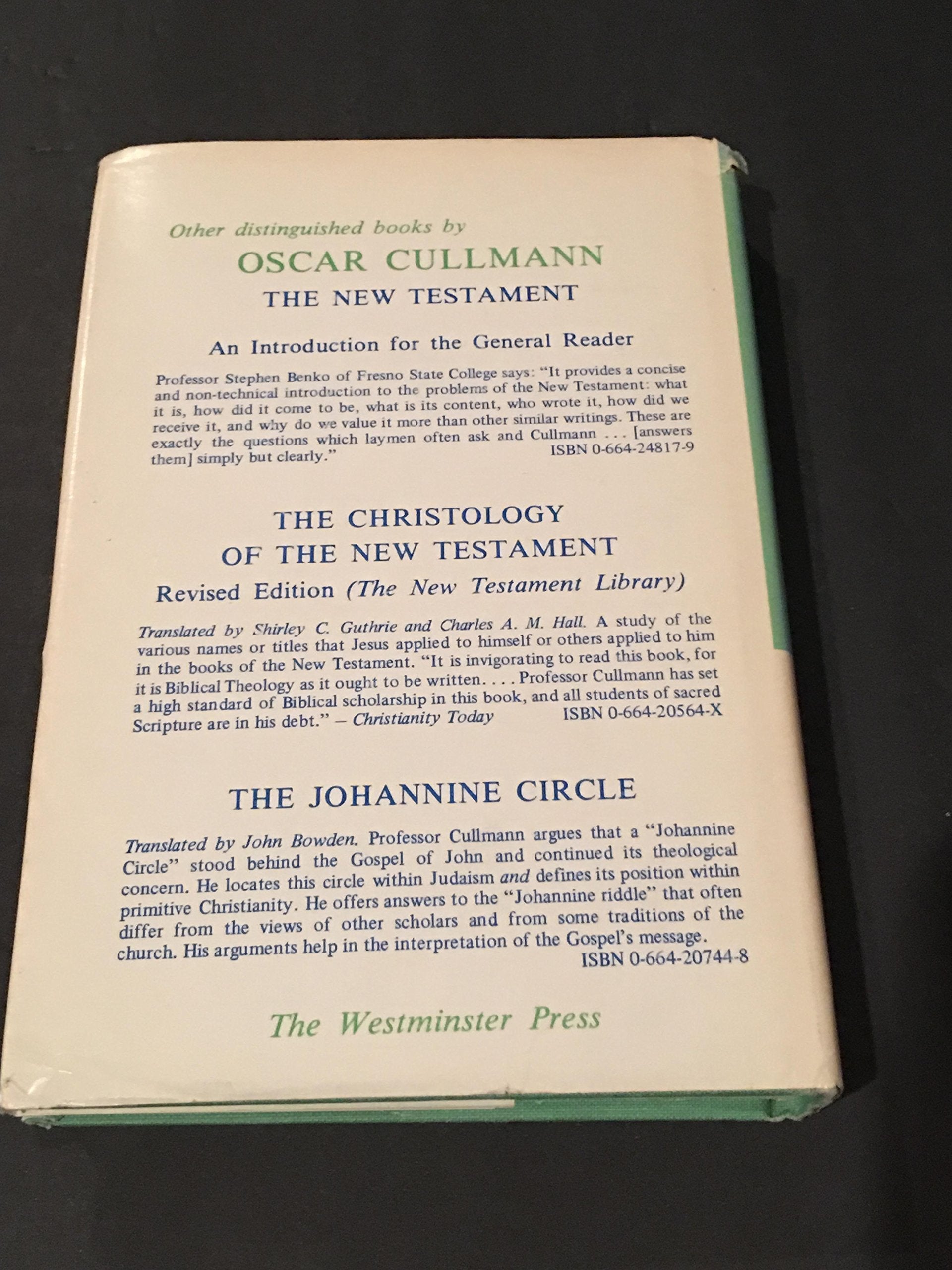 Christ and Time: The Primitive Christian Conception of Time used book depot