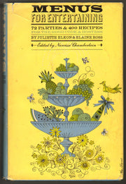 Menus for Entertaining: 72 Parties and 400 Recipes for the Good Cook and Hostess used book depot