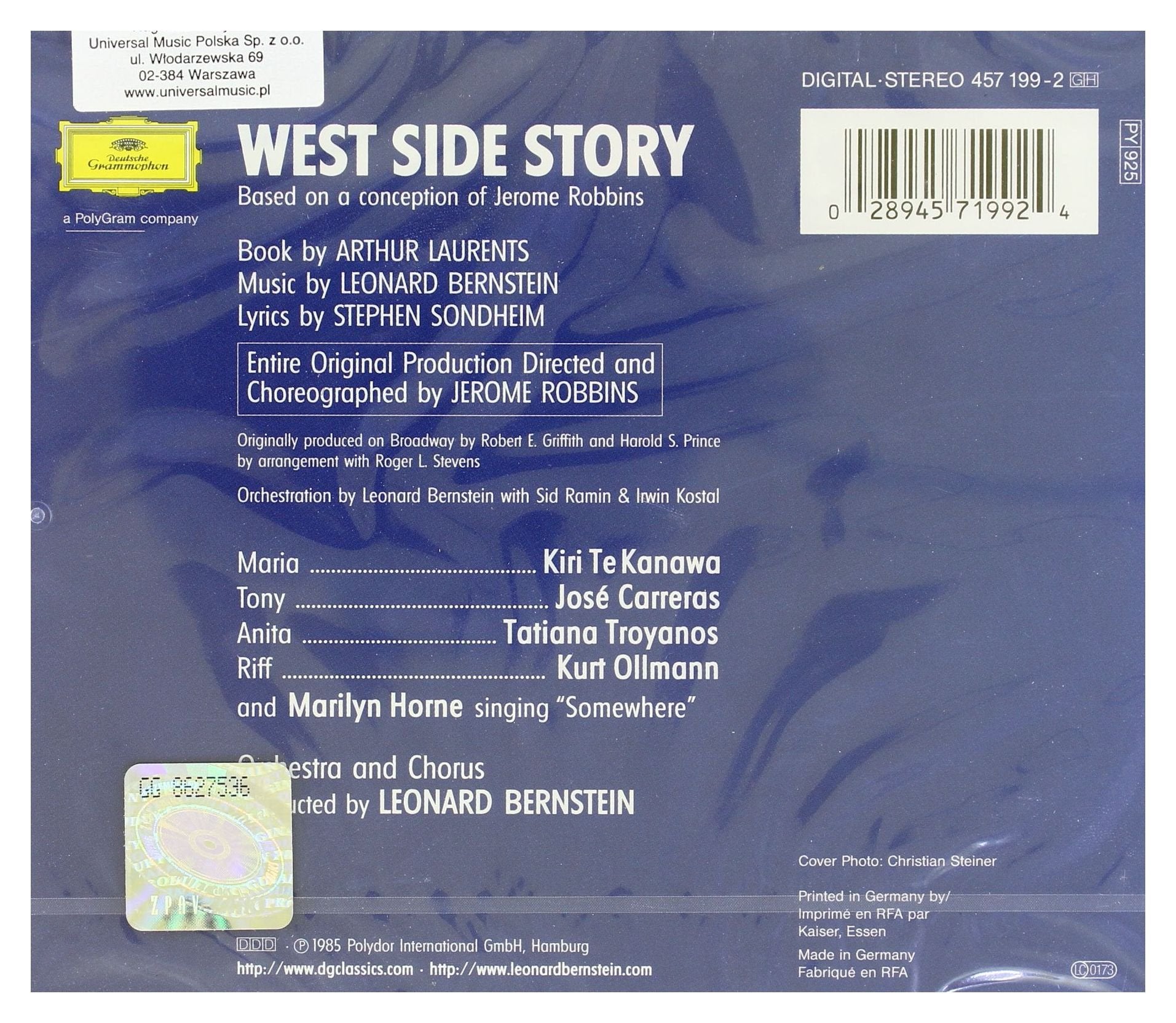 West Side Story: Highlights (1985 Studio Recording)