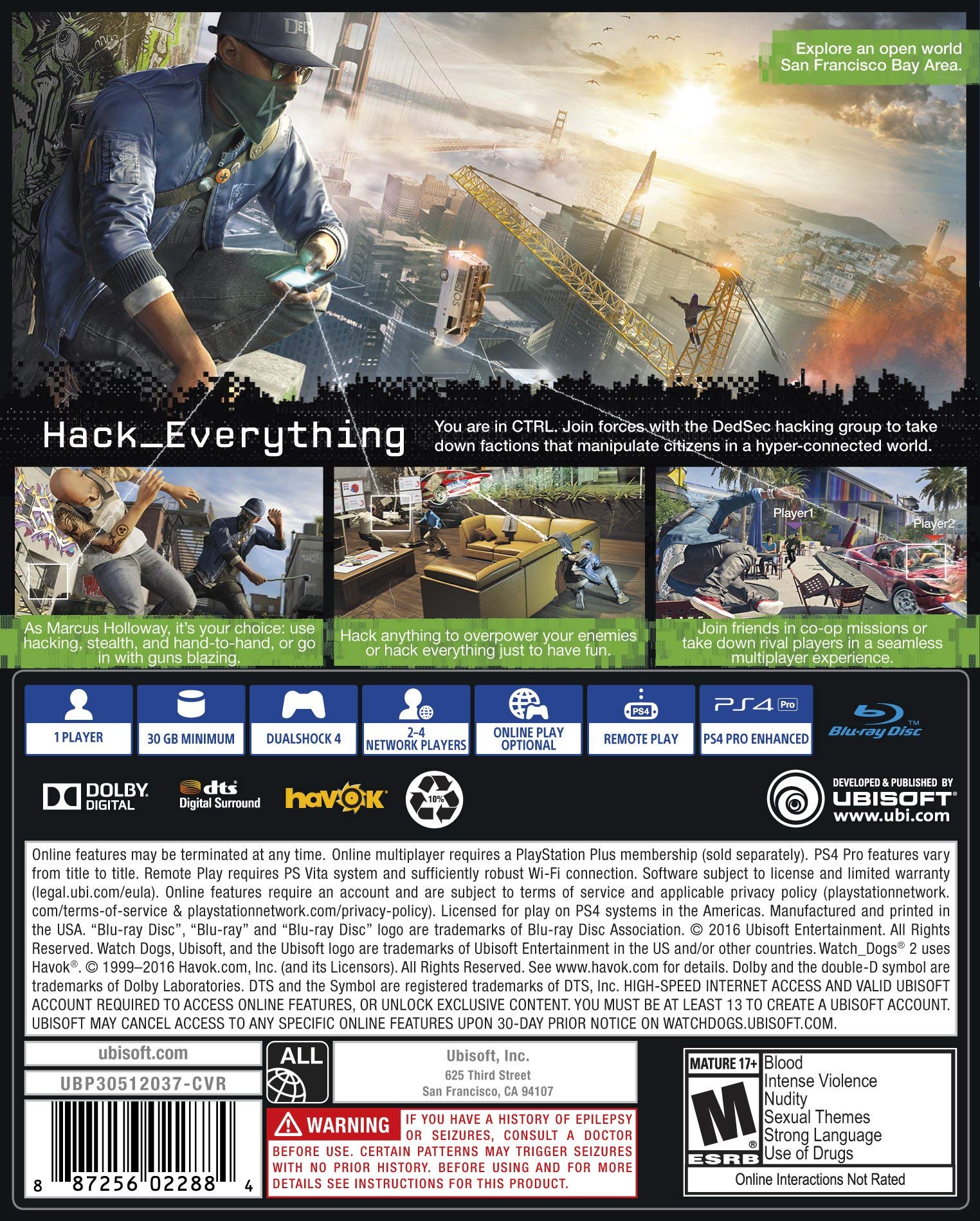 Watch Dogs 2 - PlayStation 4 used book depot
