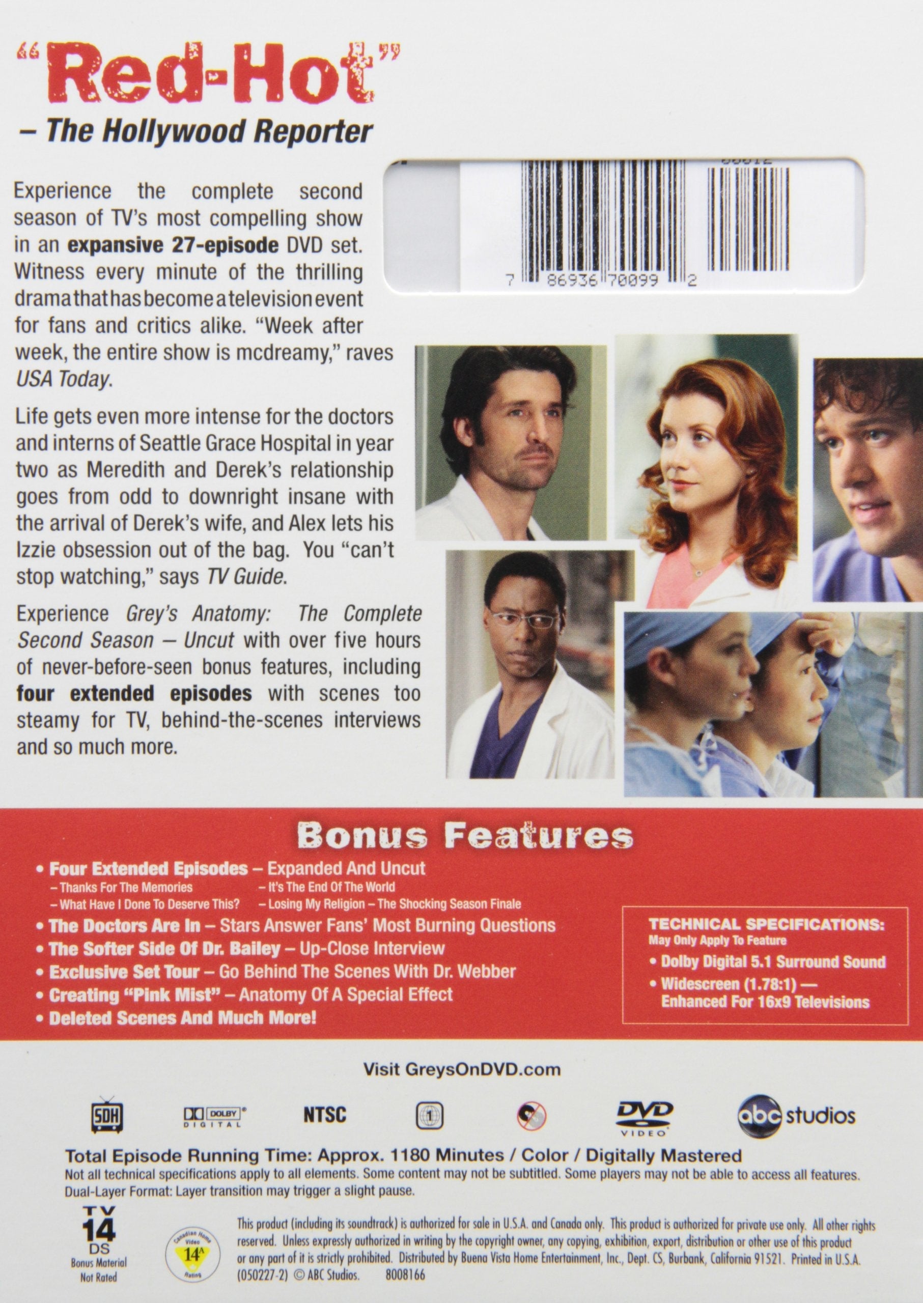 Grey's Anatomy: Season 2 (Uncut) used book depot