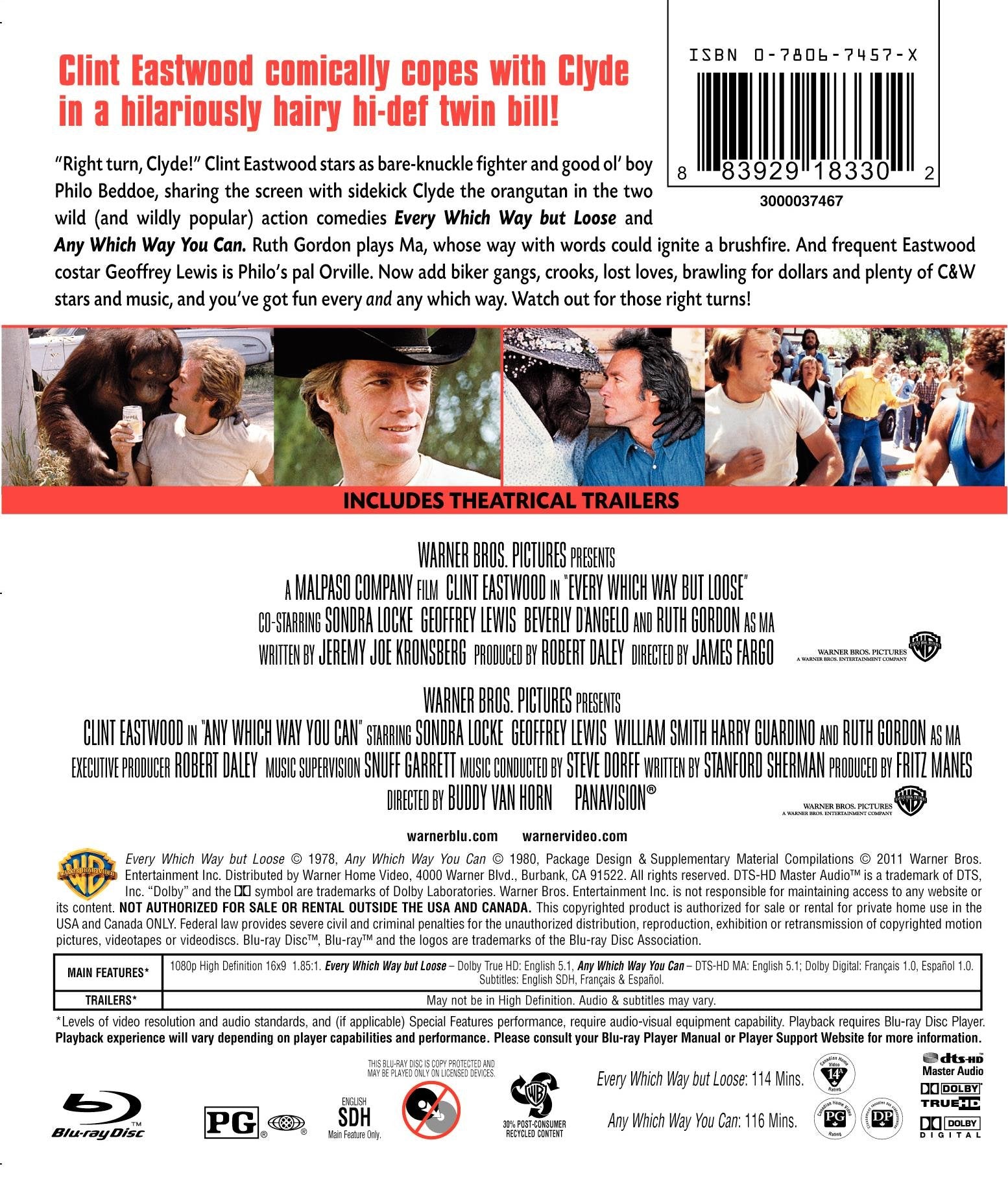 Every Which Way But Loose / Any Which Way You Can (Two-Movie Collection) [Blu-ray] used book depot