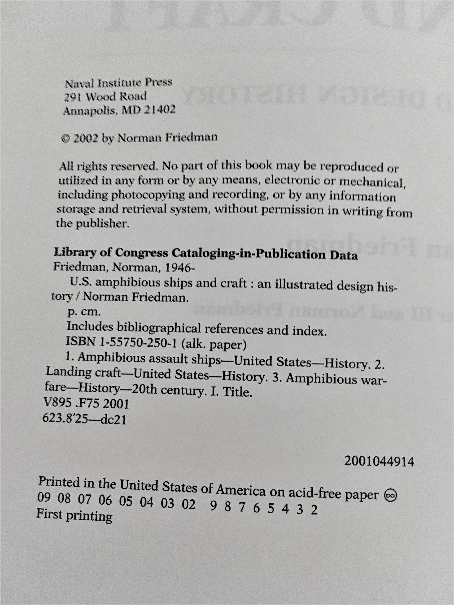 U.S. Amphibious Ships and Craft: An Illustrated Design History used book depot