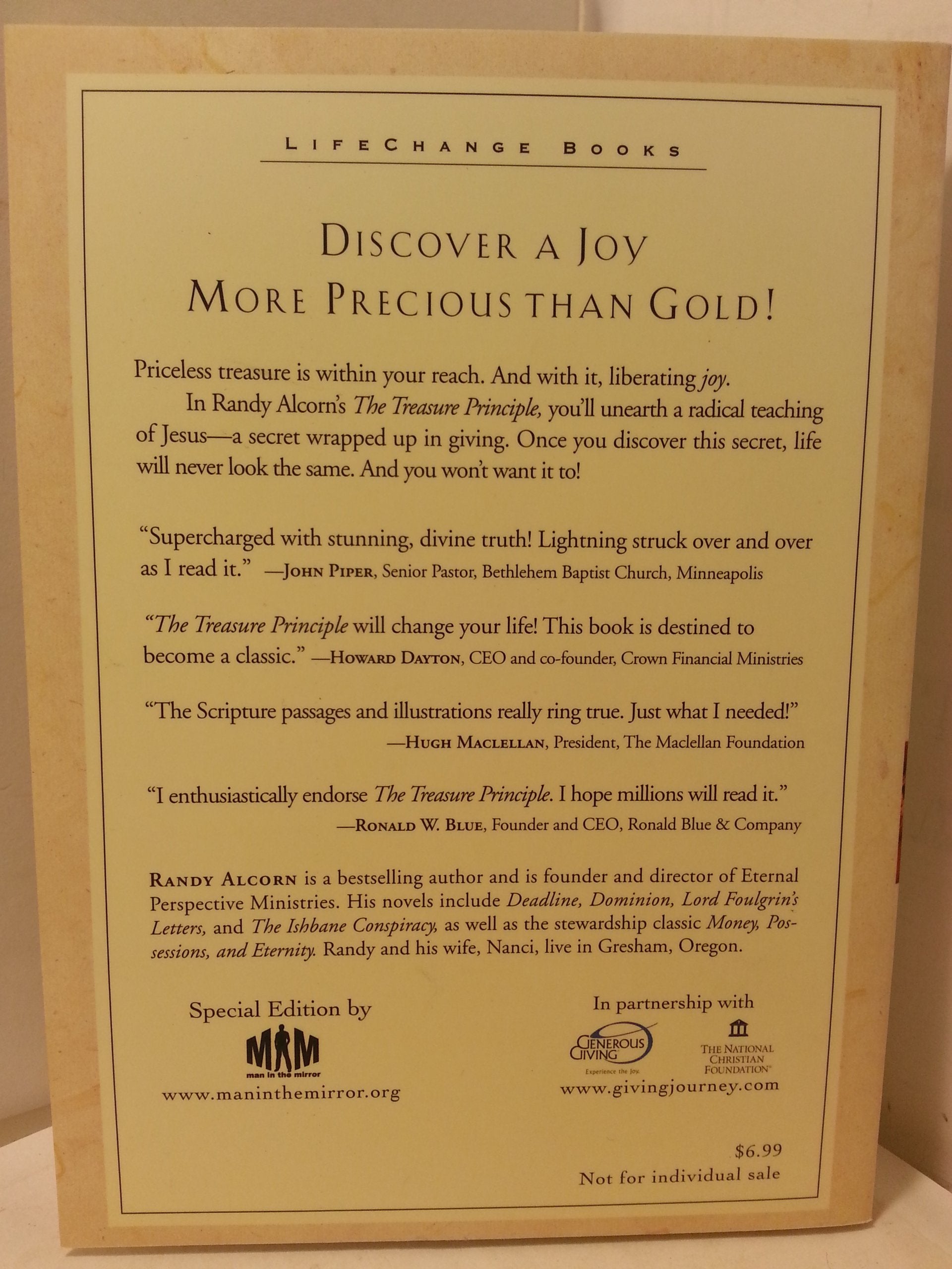 The Treasure Principle: Discovering the Secret of Joyful Giving (LifeChange Books) used book depot