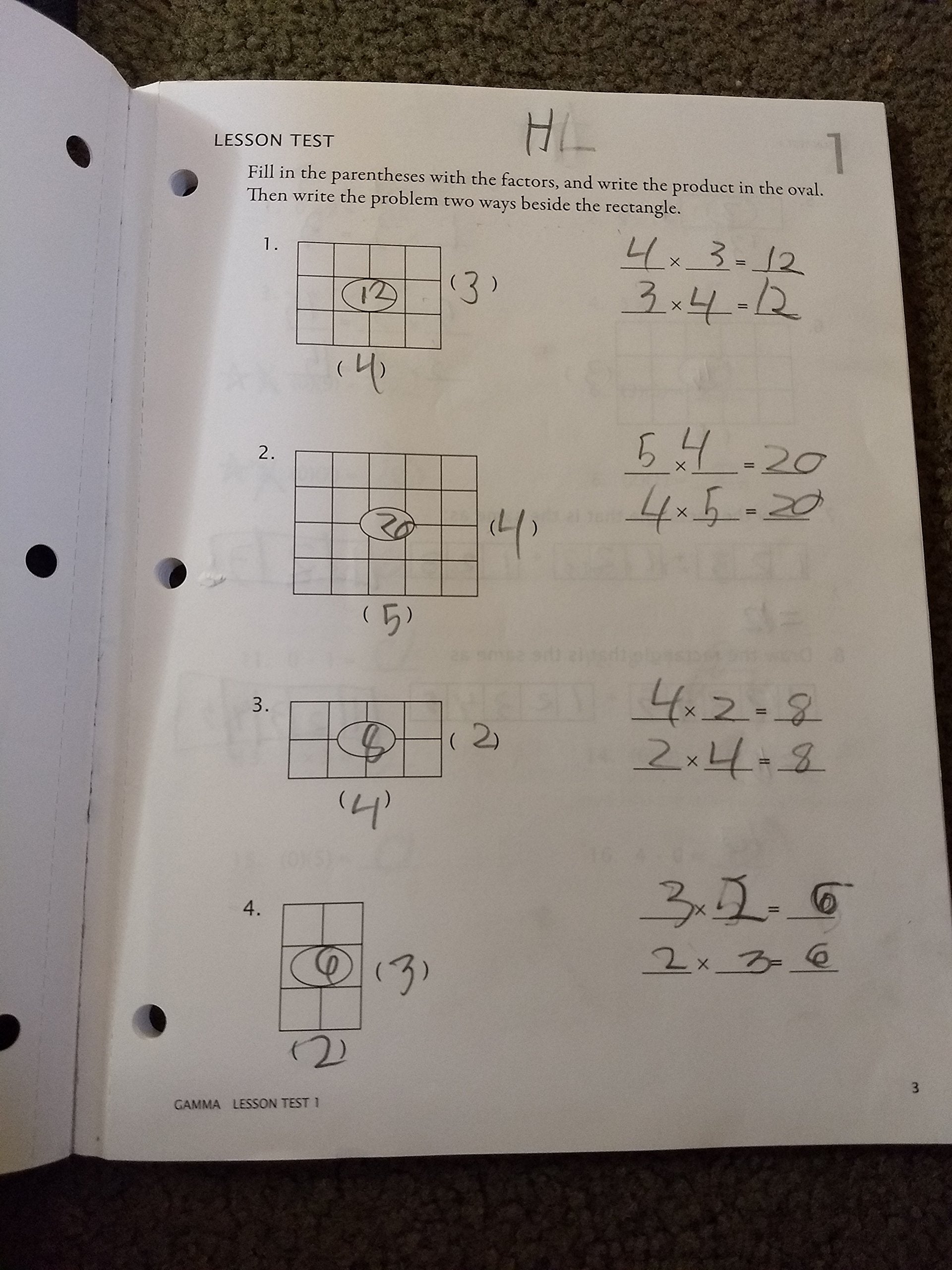 Math-U-See Gamma Test Book used book depot