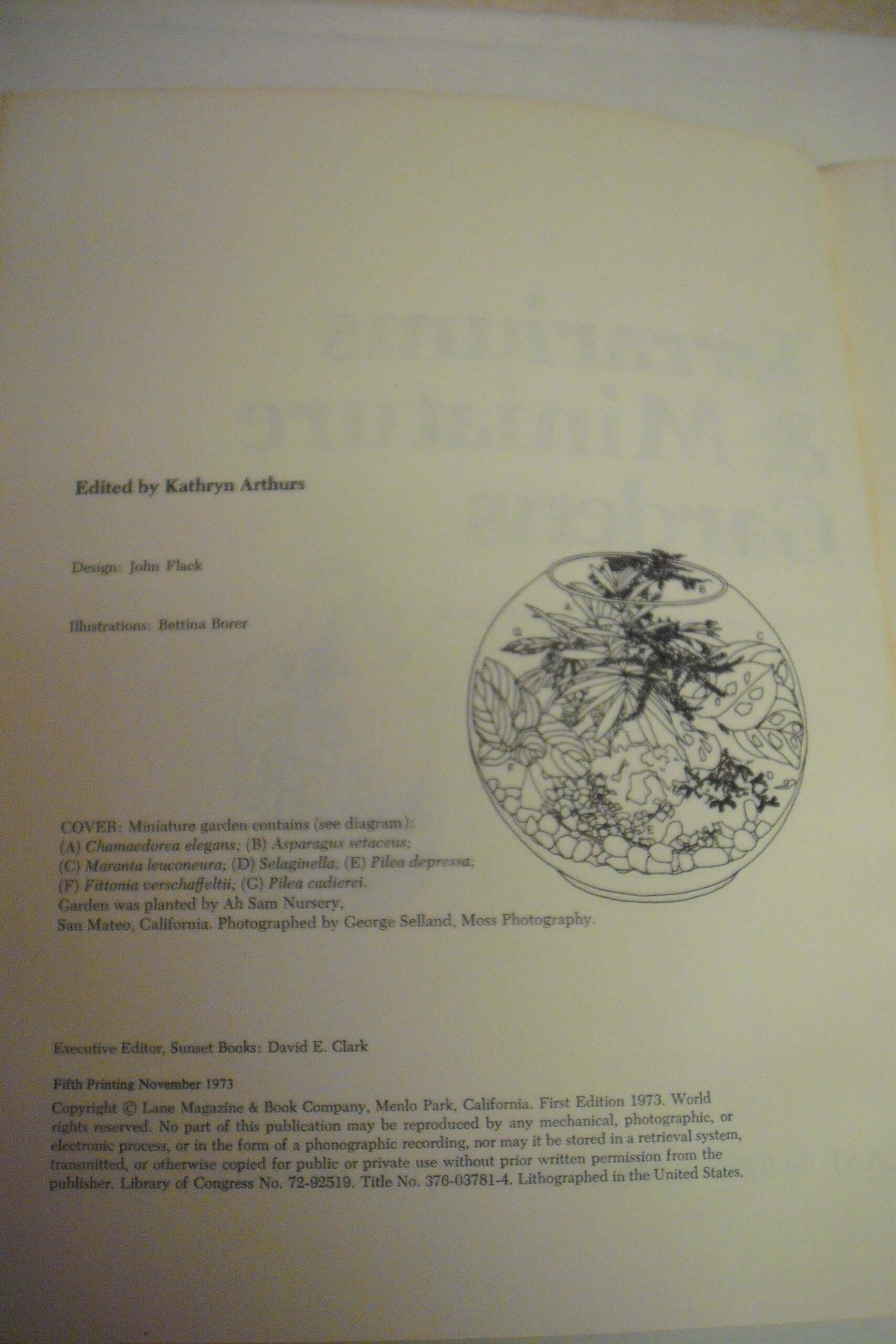 Terrariums & miniature gardens, (A Sunset book) used book depot