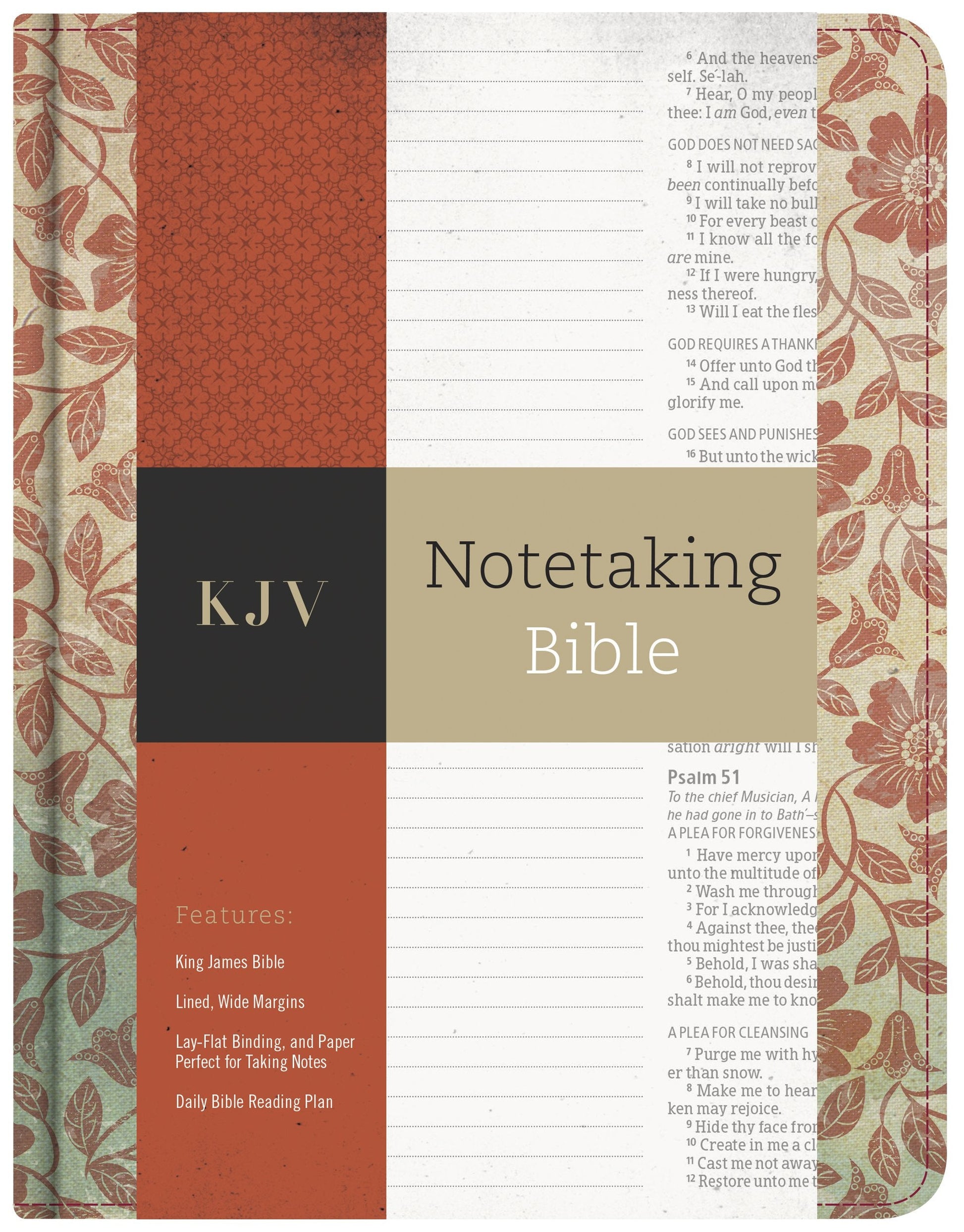 KJV Notetaking Bible, Red Floral used book depot