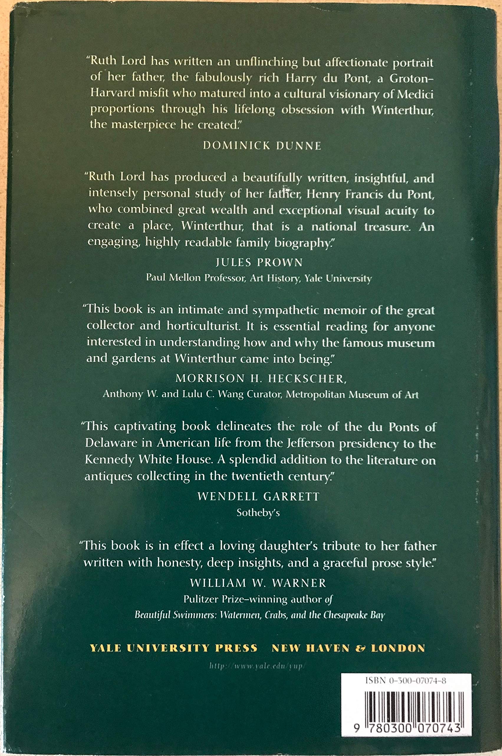Henry F. du Pont and Winterthur: A Daughter`s Portrait used book depot