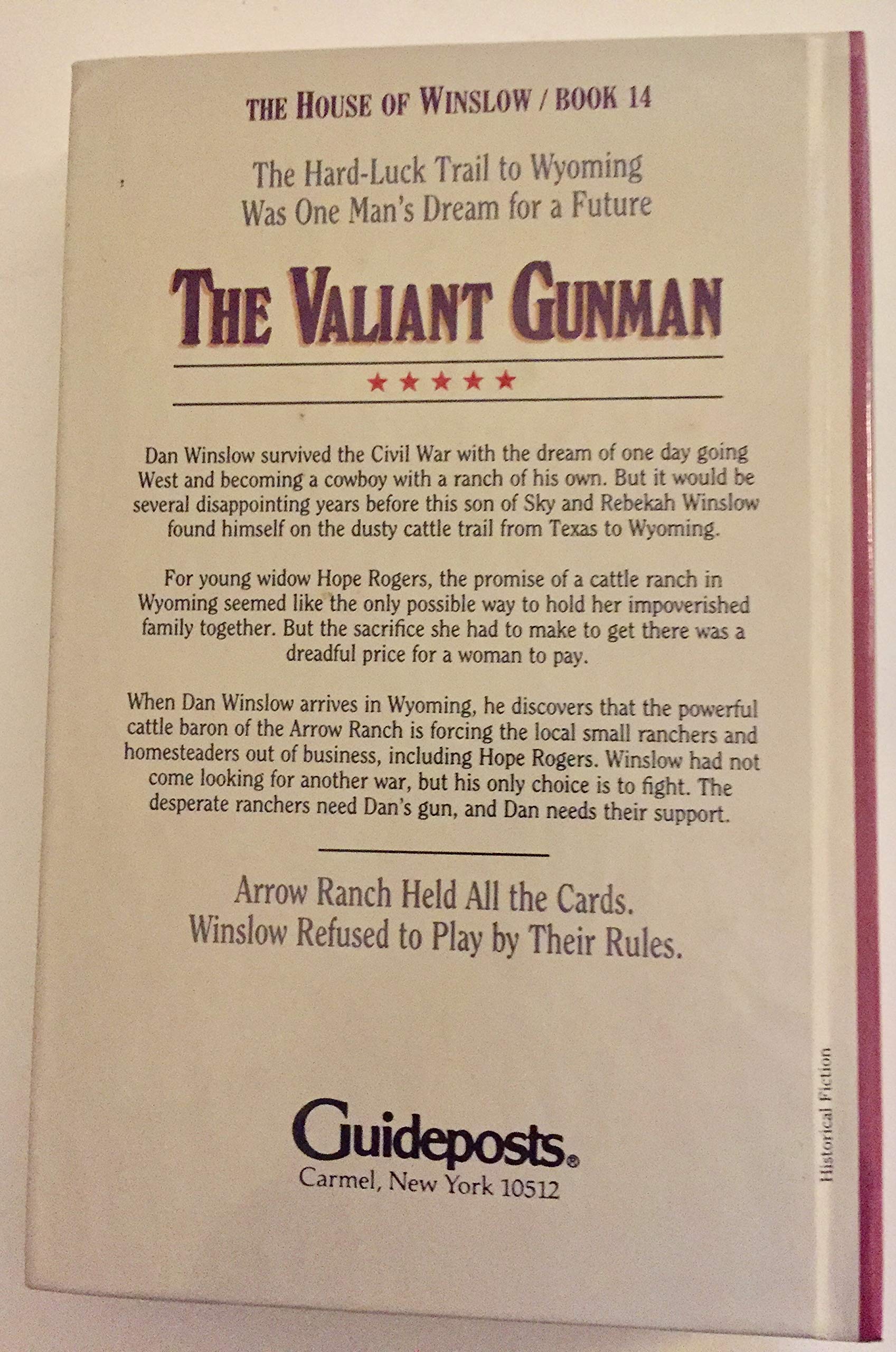 The Valiant Gunman (The House of Winslow #14) used book depot