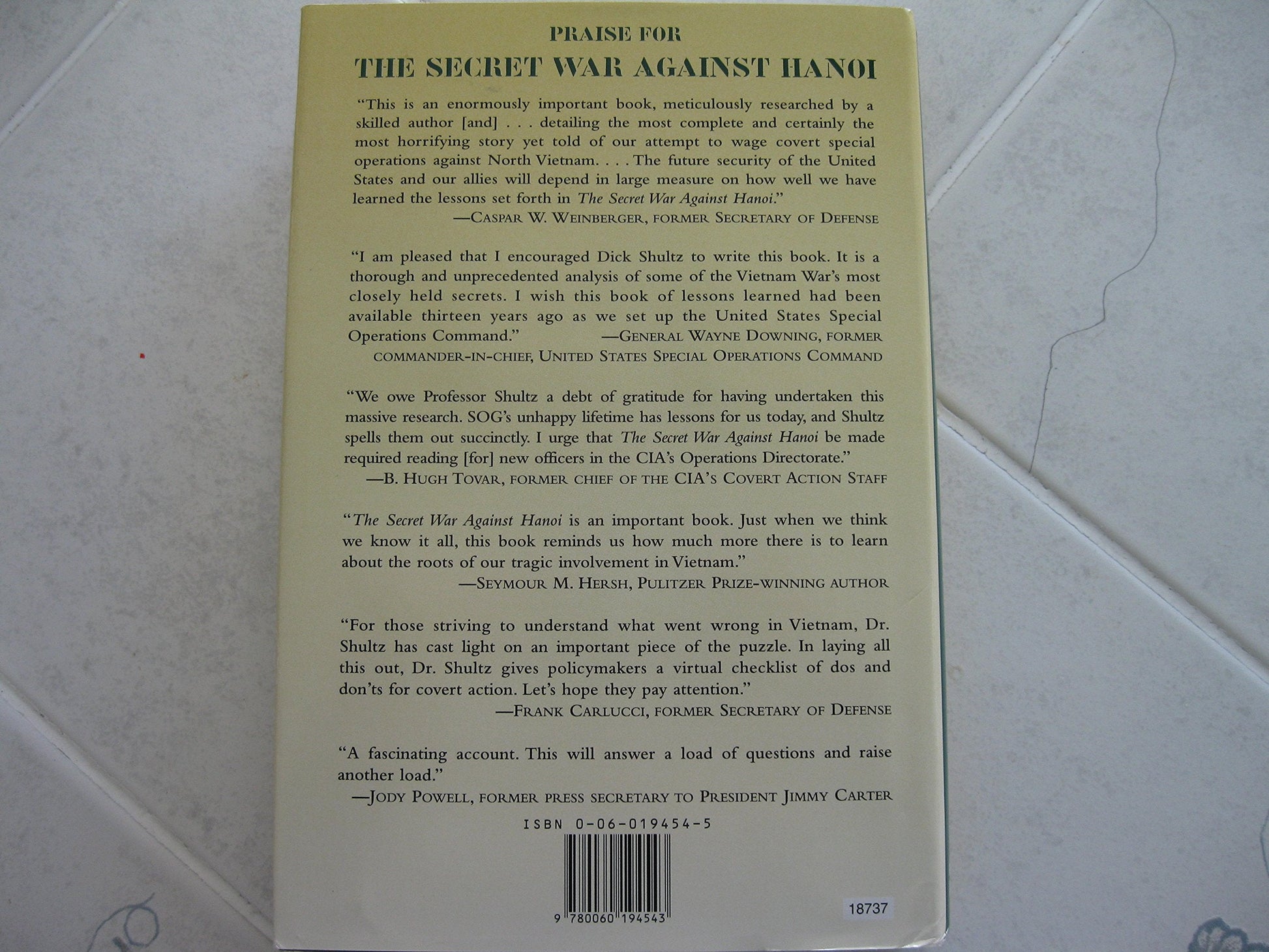 The Secret War Against Hanoi: Kennedy's and Johnson's Use of Spies, Saboteurs, and Covert Warriors In North Vietnam used book depot