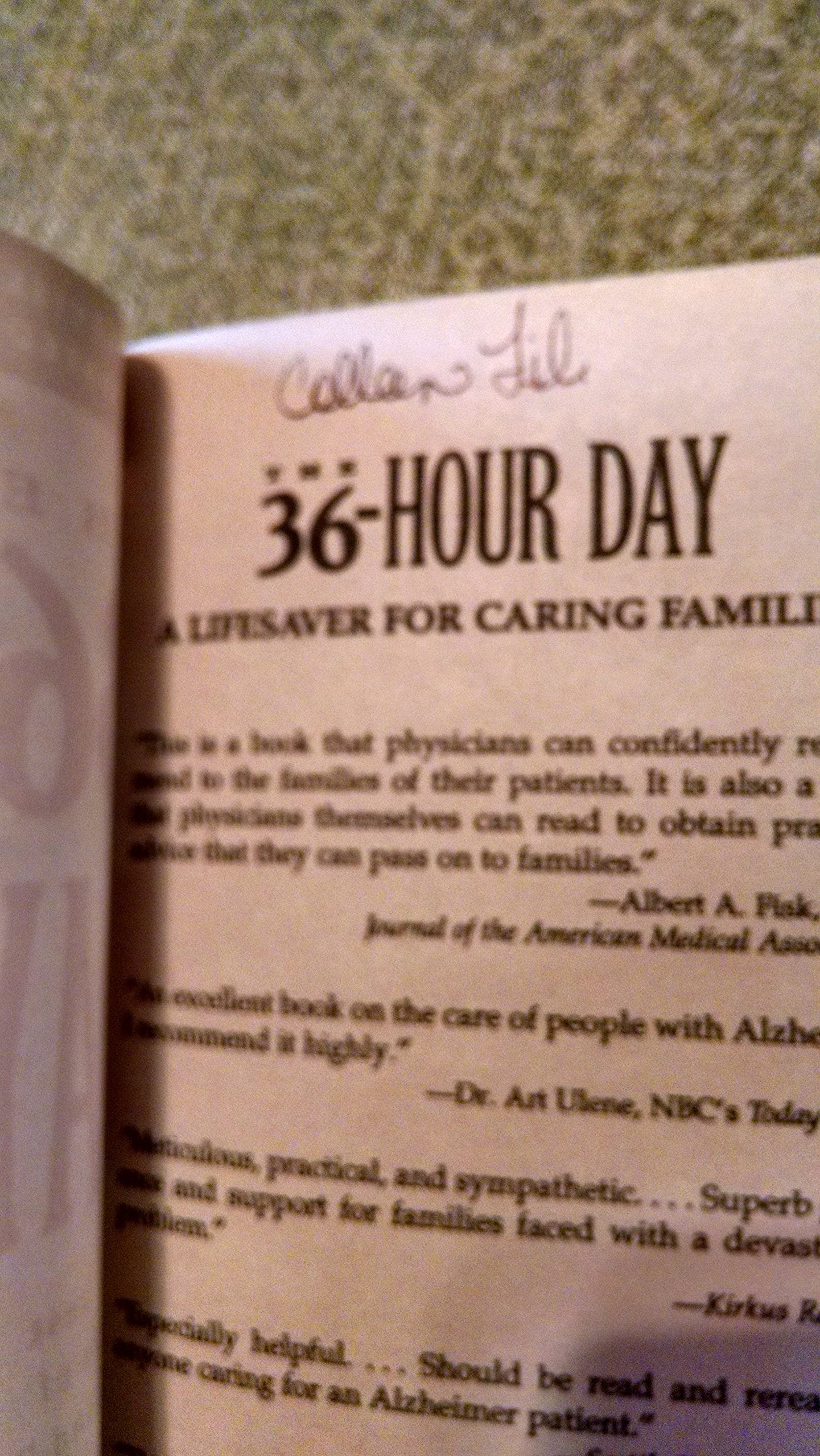 The 36-Hour Day: A Family Guide to Caring for Persons with Alzheimer Disease, Related Dementing Illnesses, and Memory Loss in Later Life (3rd Edition) used book depot