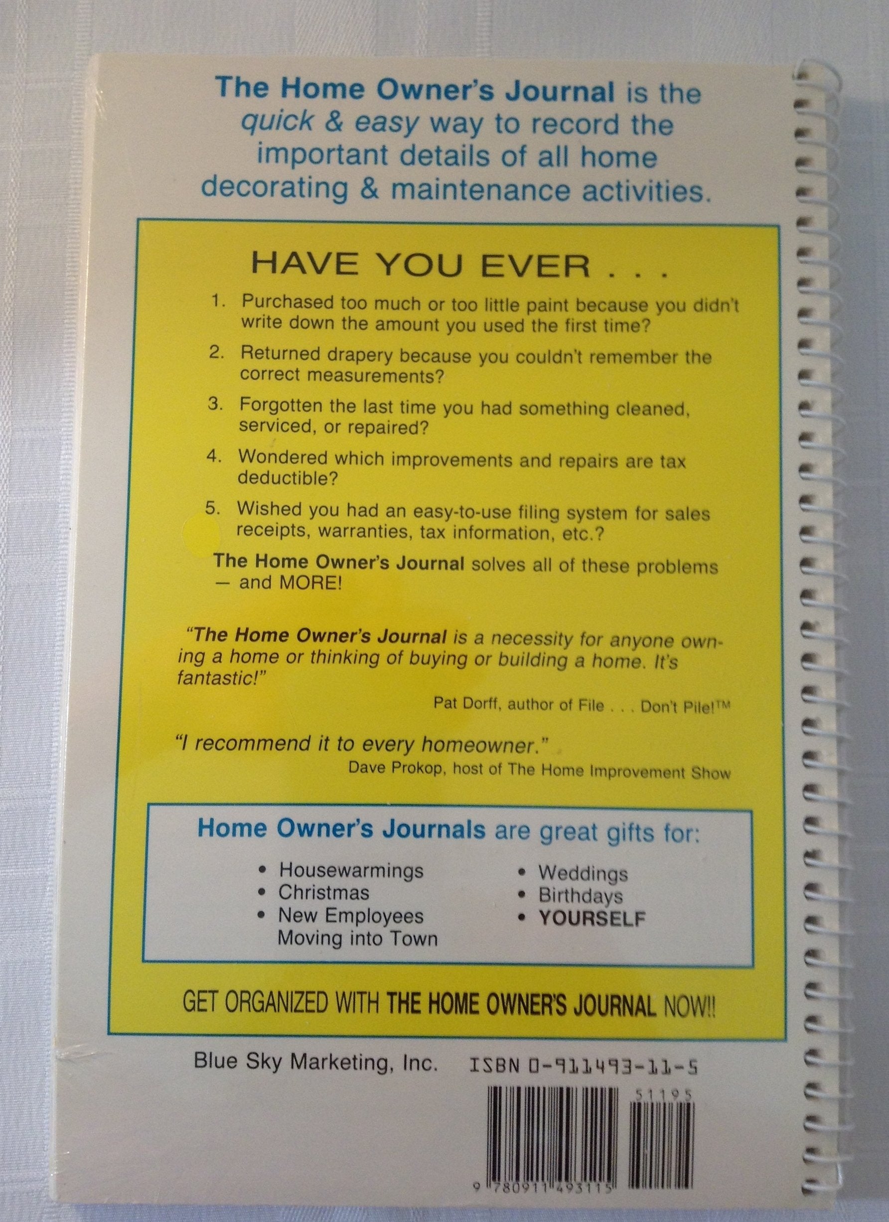 The Home Owner's Journal, Third Edition used book depot