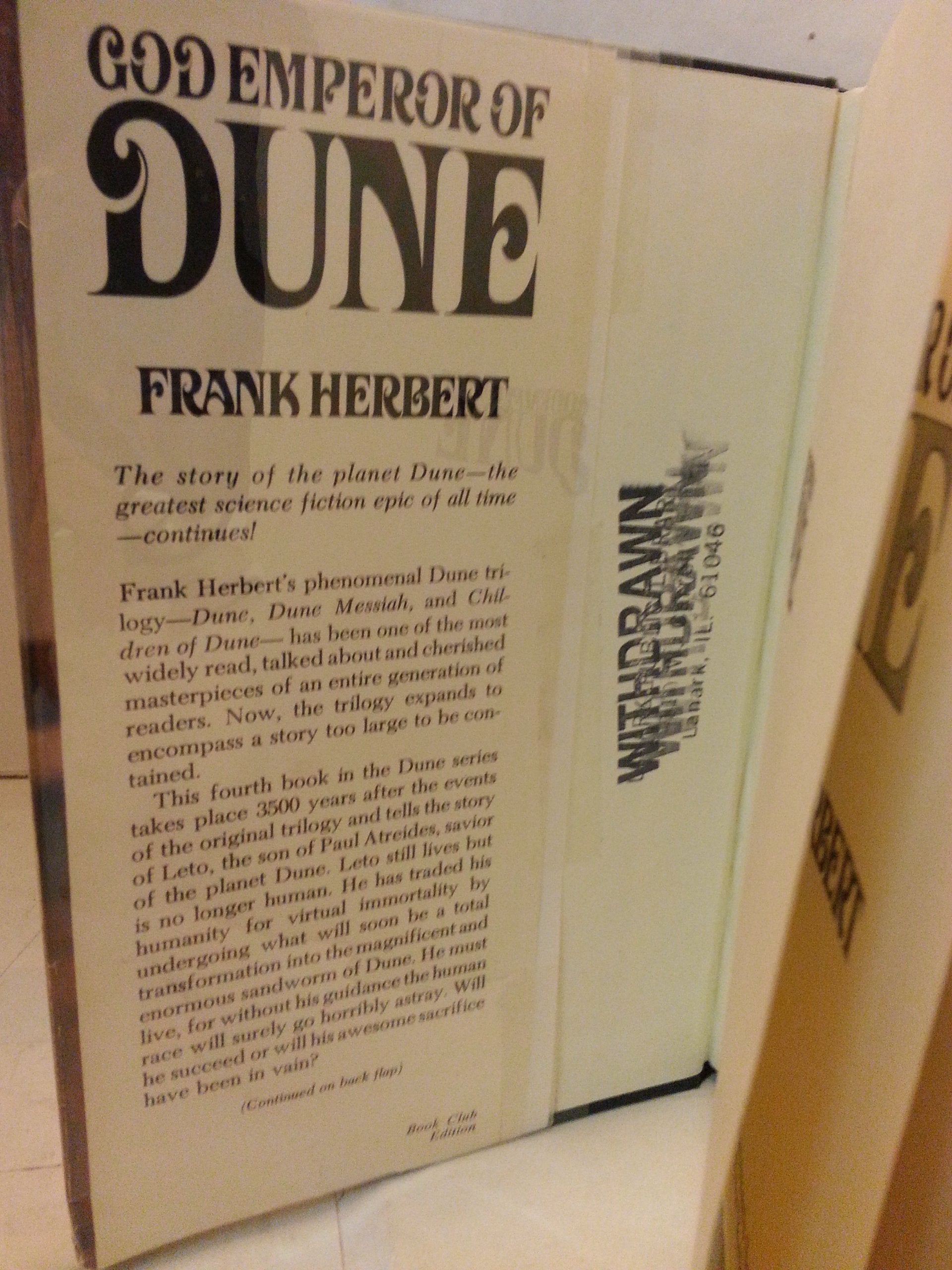 God Emperor of Dune used book depot