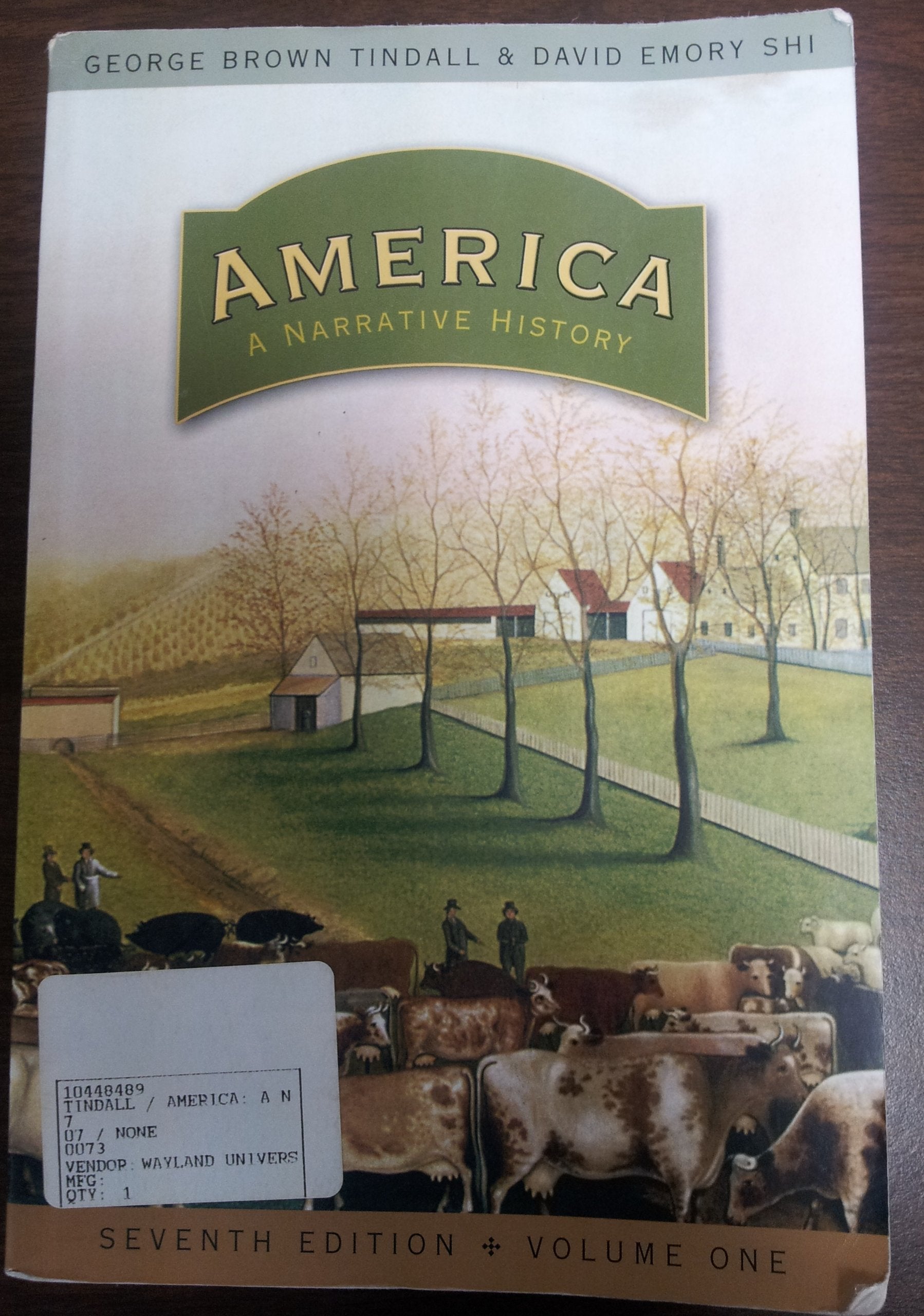 America: A Narrative History (Seventh Edition) (Vol. One-Volume) used book depot