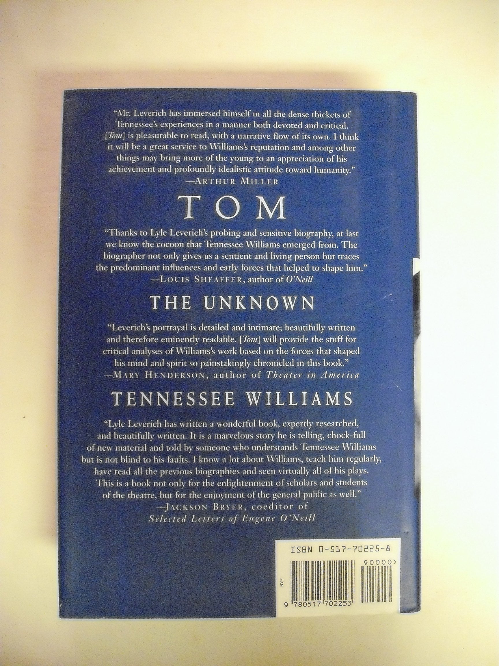 Tom: The Unknown Tennessee Williams used book depot