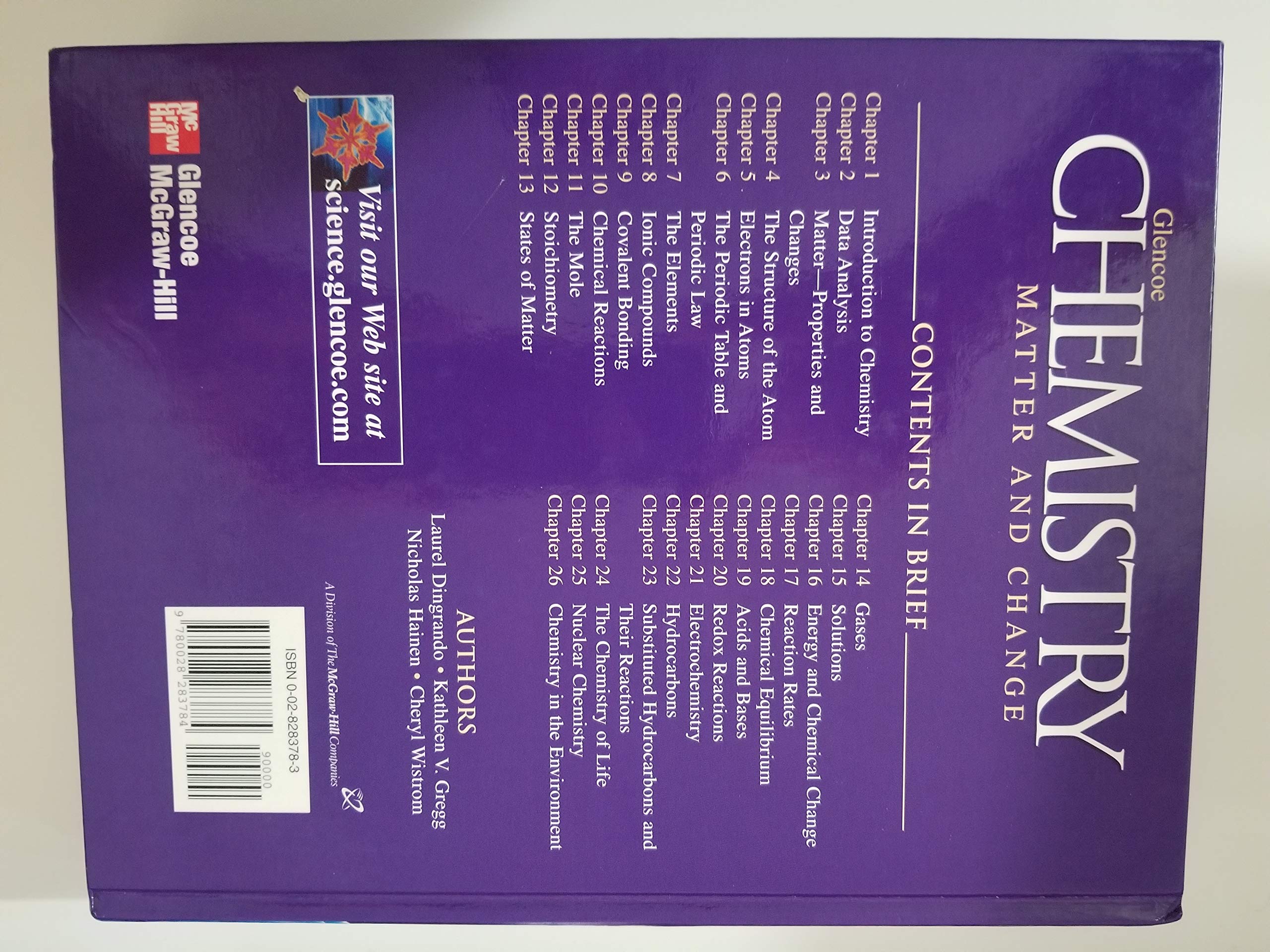 Chemistry: Matter & Change, Student Edition (GLENCOE CHEMISTRY) used book depot