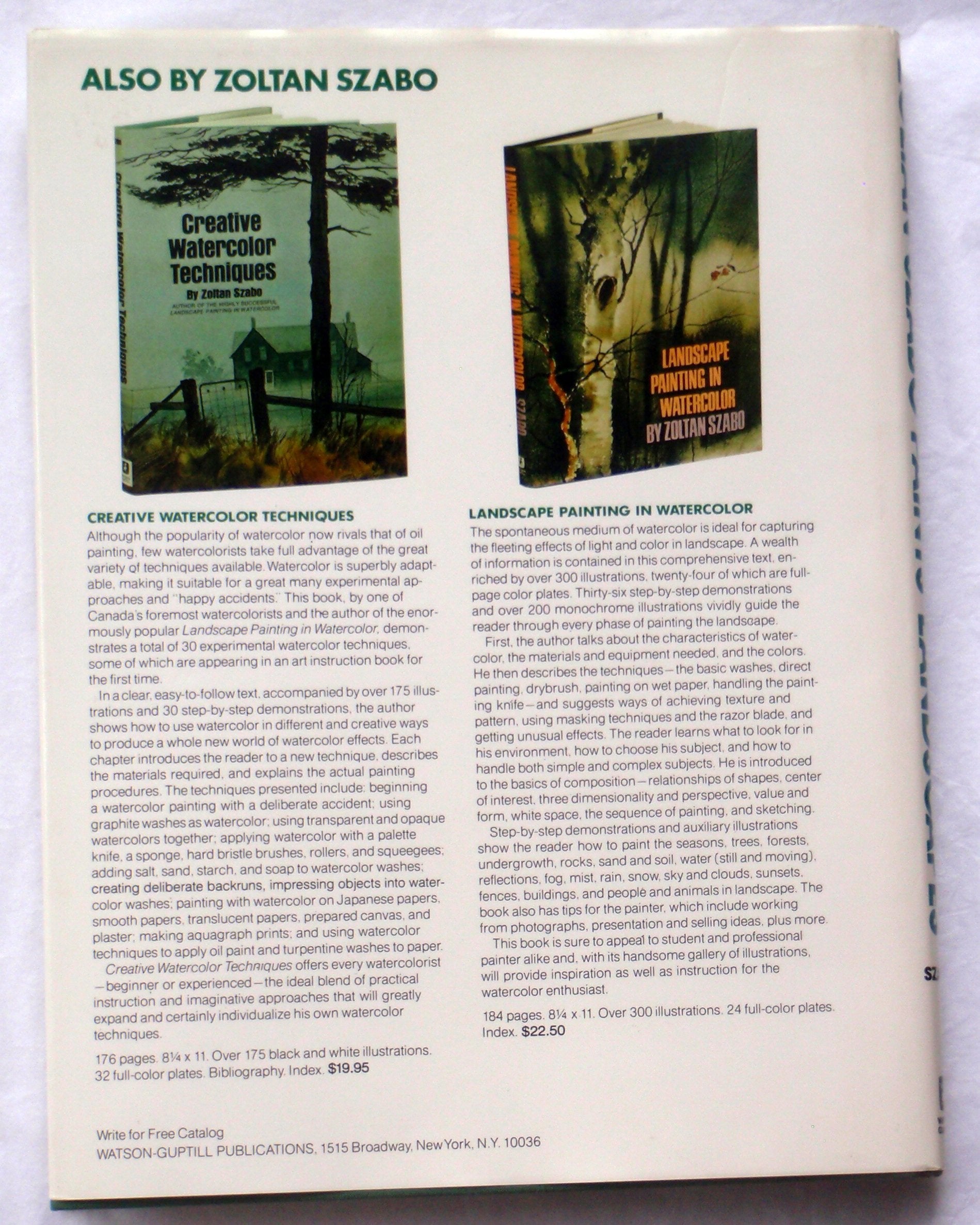 Zoltan Szabo Paints Landscapes: Advanced Techniques in Watercolor used book depot