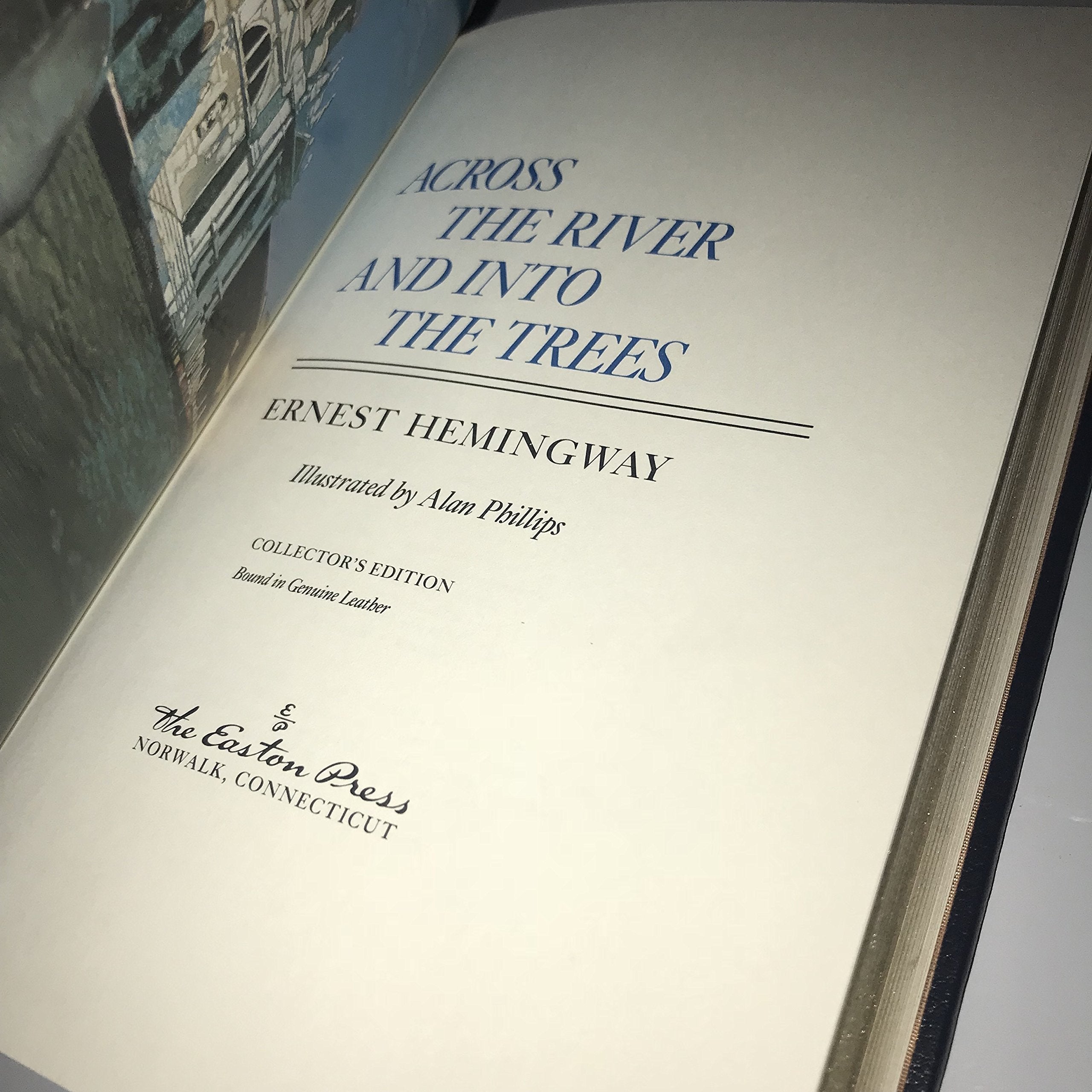 Across the River and Into the Trees (Easton Press - Leather Bound) used book depot