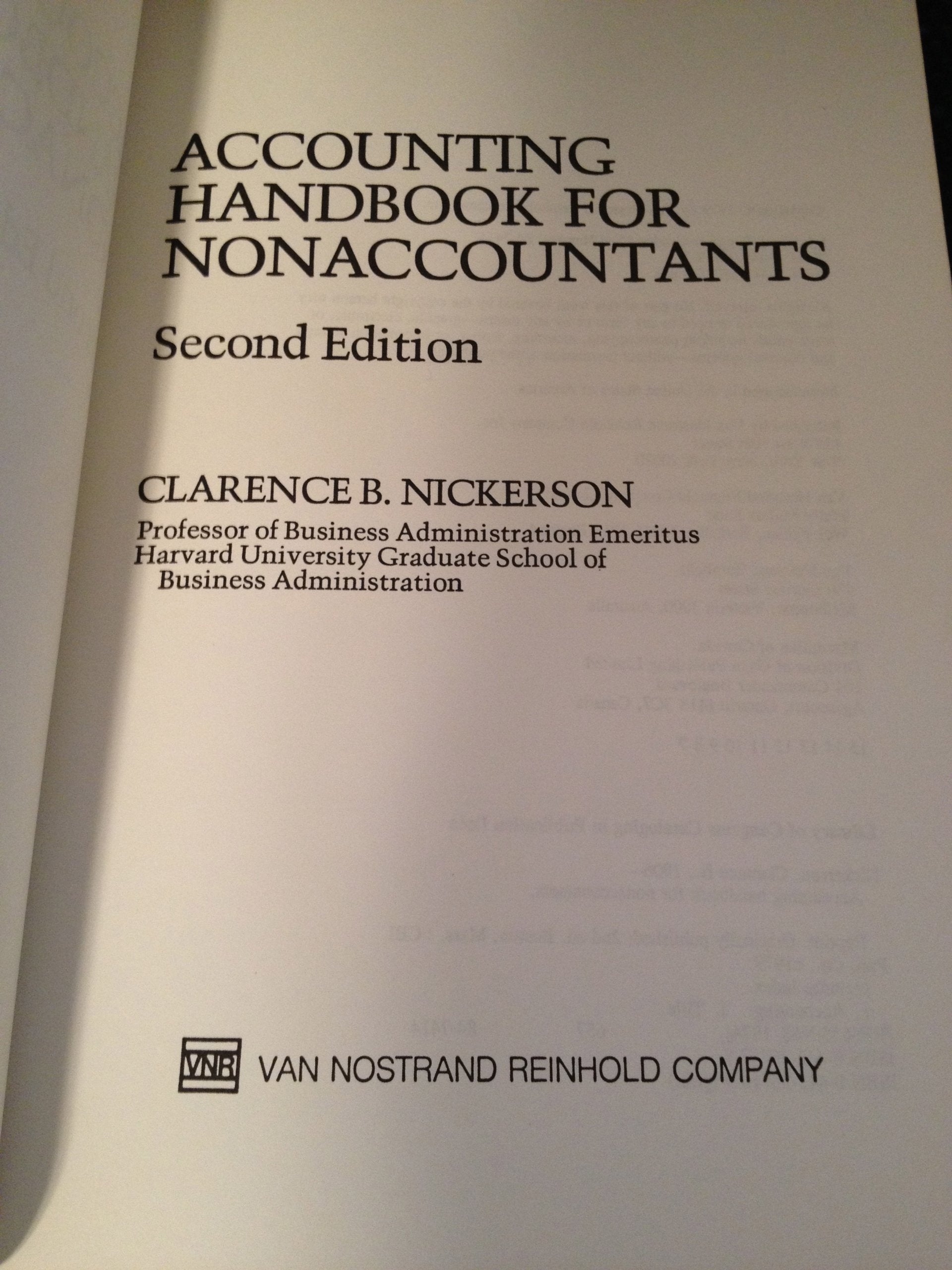 Accounting handbook for nonaccountants used book depot