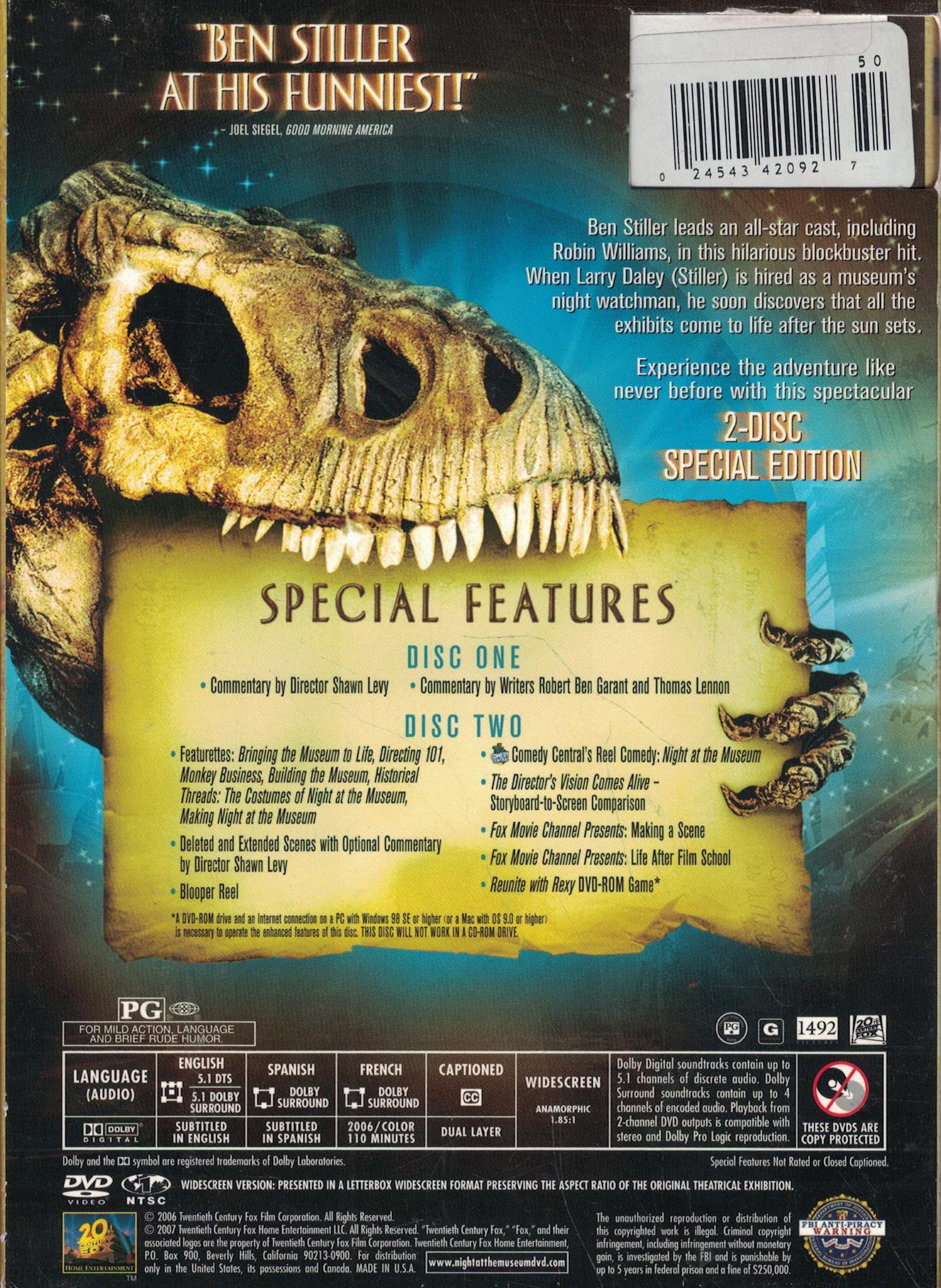 Night at the Museum (Two-Disc Special Edition) used book depot