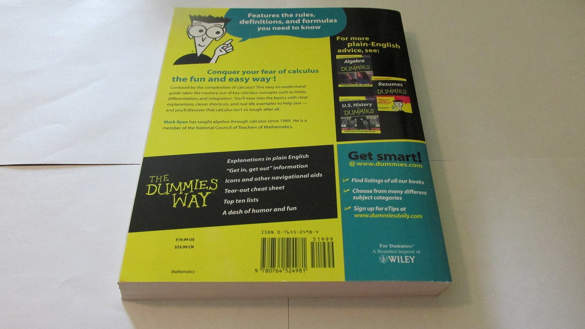 Calculus For Dummies used book depot