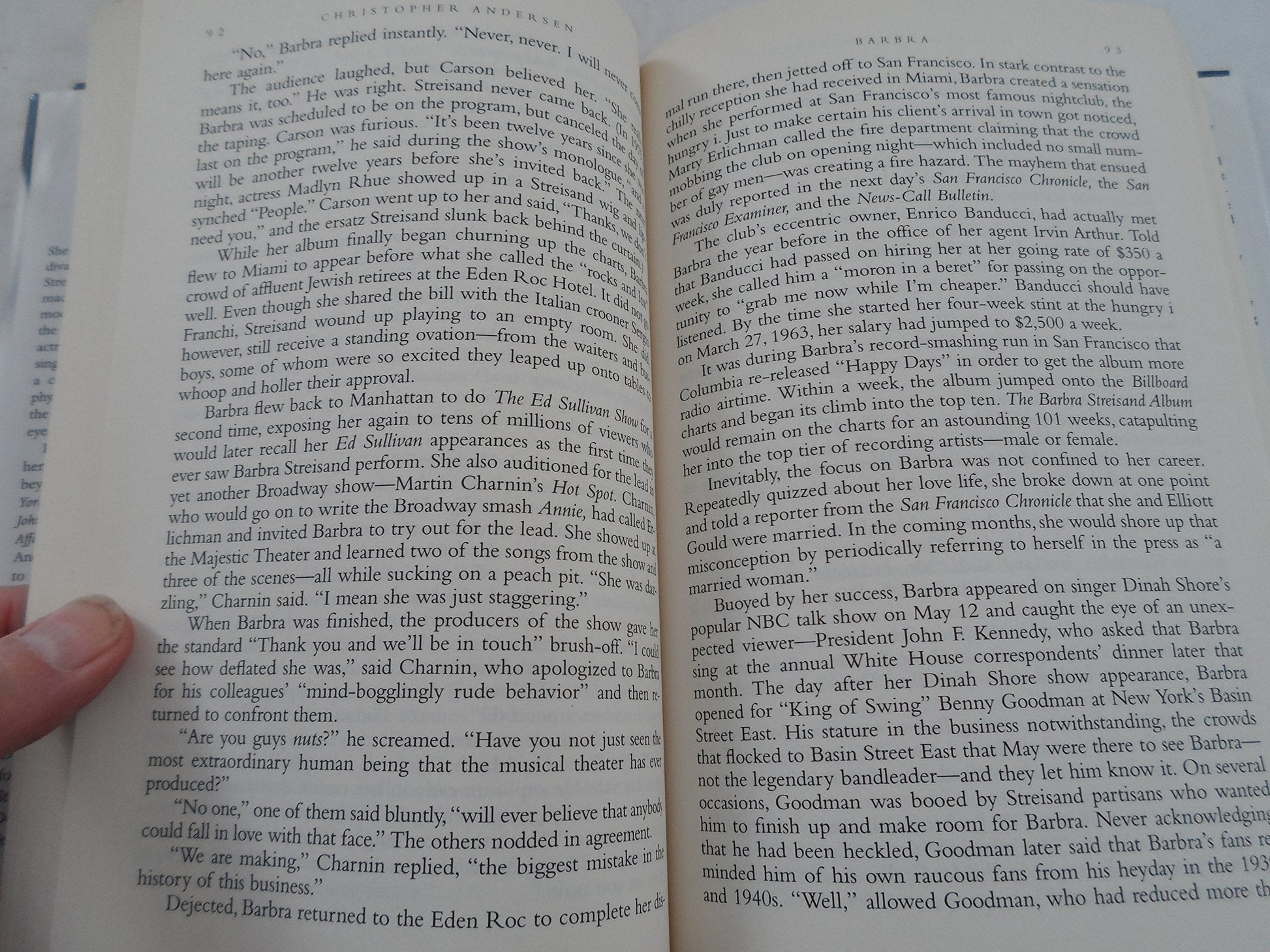 Barbra: The Way She Is used book depot