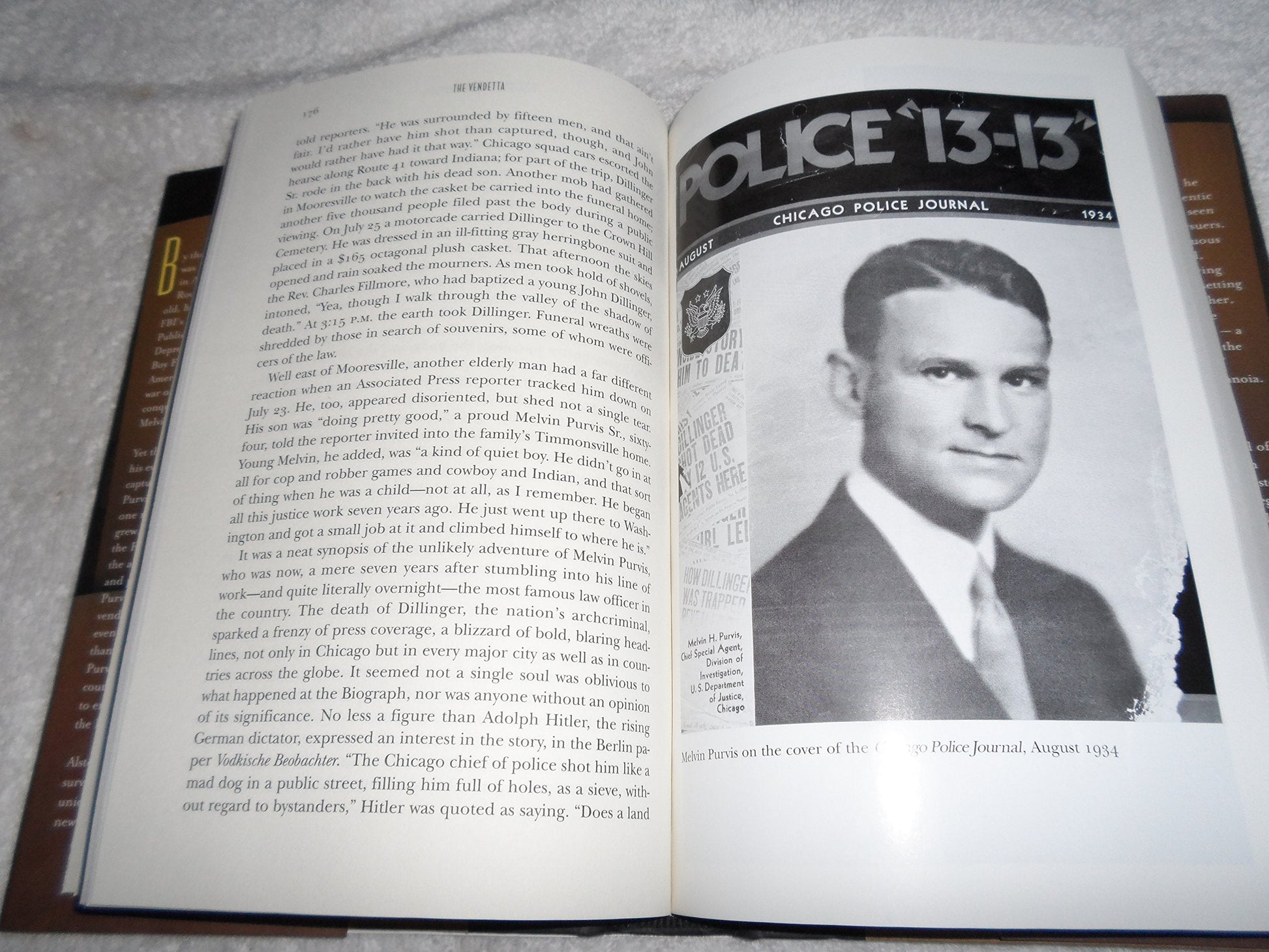 The Vendetta: FBI Hero Melvin Purvis's War Against Crime, and J. Edgar Hoover's War Against Him used book depot