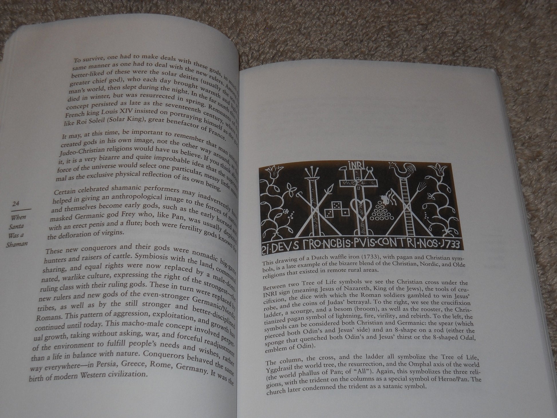 When Santa Was A Shaman: Ancient Origins of Santa Claus & the Christmas Tree used book depot