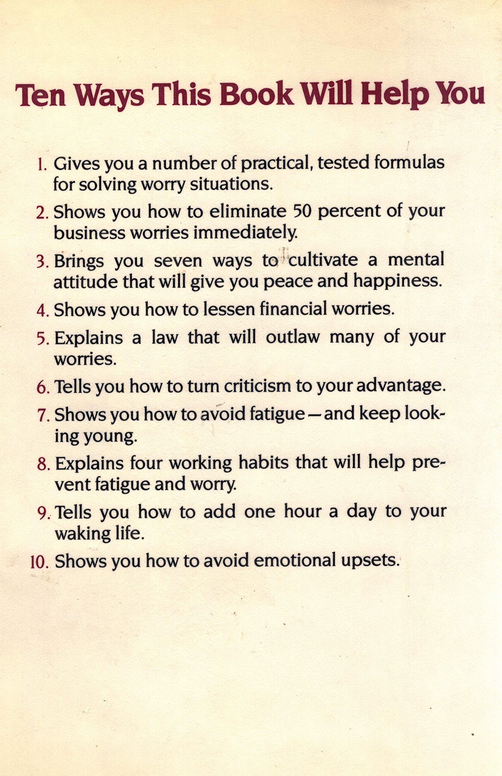 How to Stop Worrying and Start Living (Revised Edition) used book depot