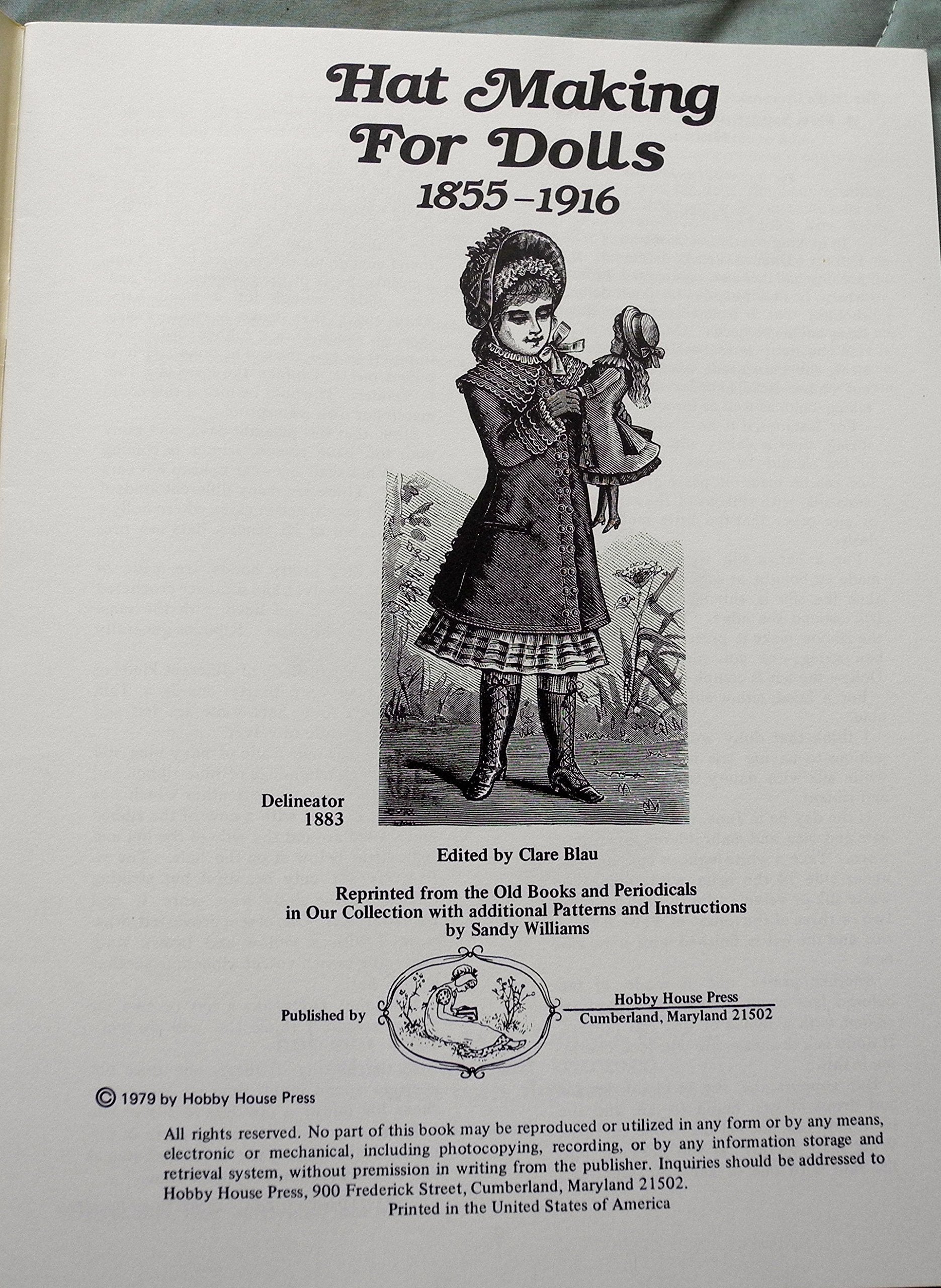 Hat Making for Dolls 1855-1916 used book depot