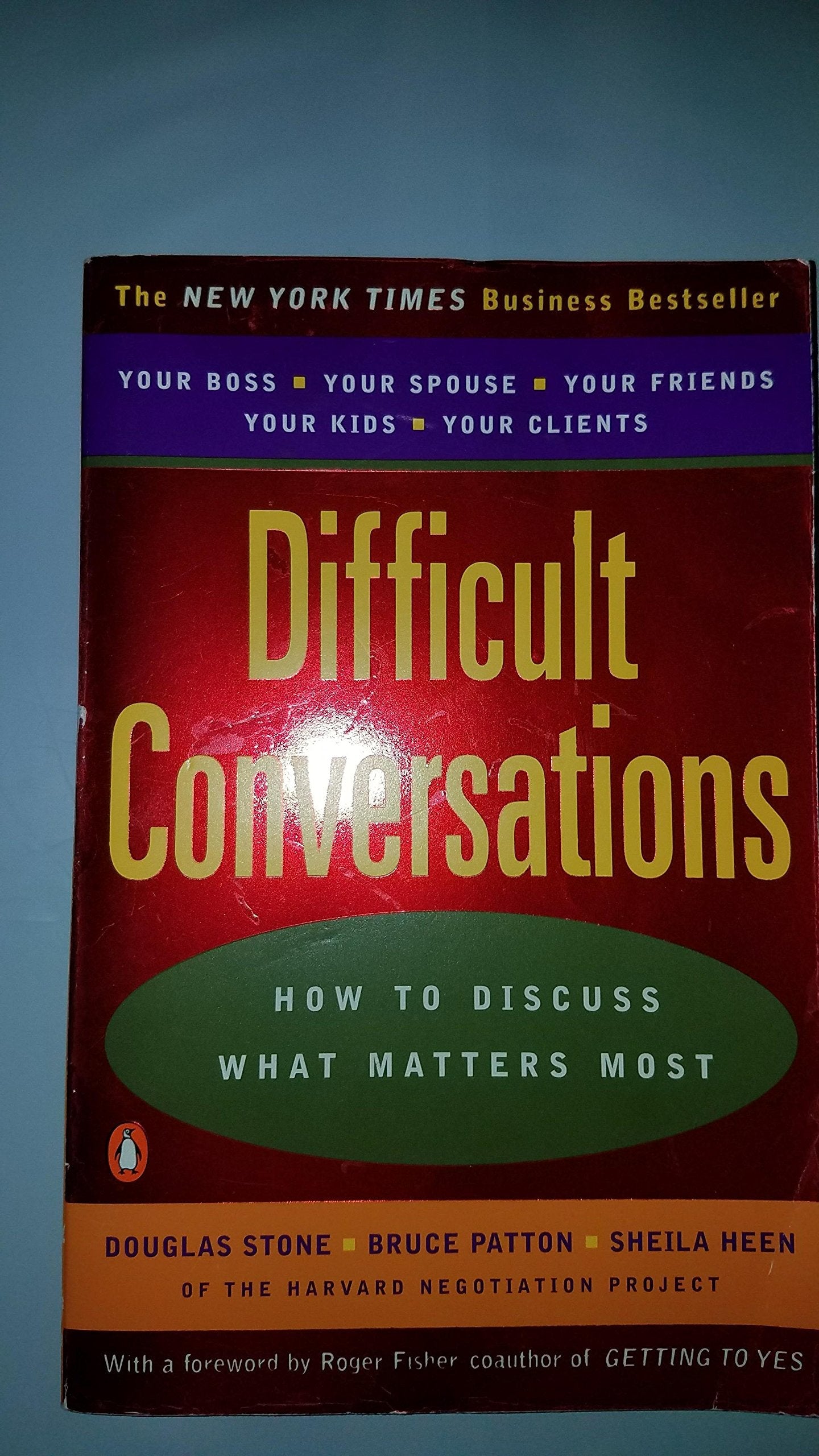 Difficult Conversations: How to Discuss What Matters Most used book depot