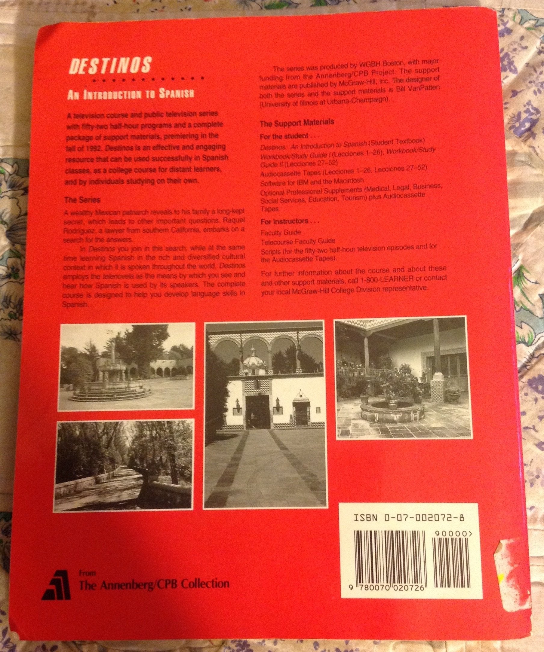 Workbook/Study Guide I (Lessons 1-26) to accompany Destinos: An Introduction to Spanish used book depot