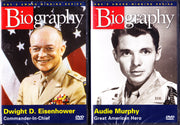 Dwight D. Eisenhower , Audie Murphy : WWII Hero's : Biography 2 Pack used book depot